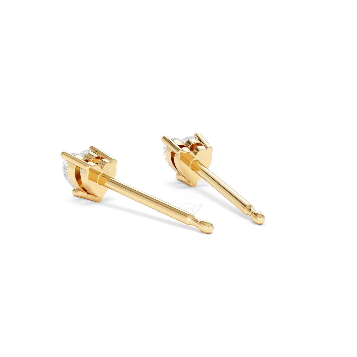 Naomi Heart Cut Lab Diamond Stud Earrings 0.30ct H/SI in 18k Gold Vermeil - Image 57