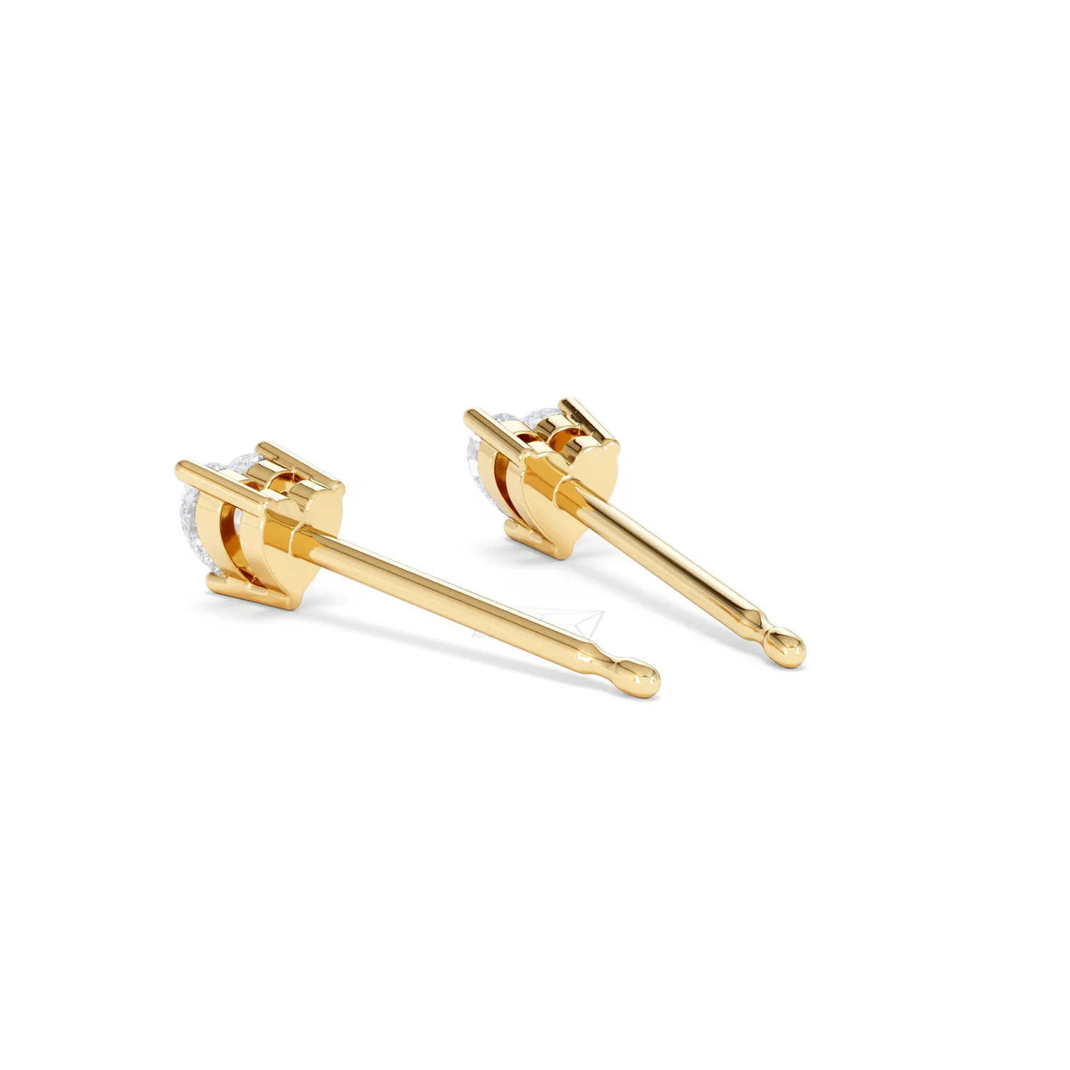 Naomi Heart Cut Lab Diamond Stud Earrings 0.30ct H/SI in 18k Gold Vermeil - Image 58
