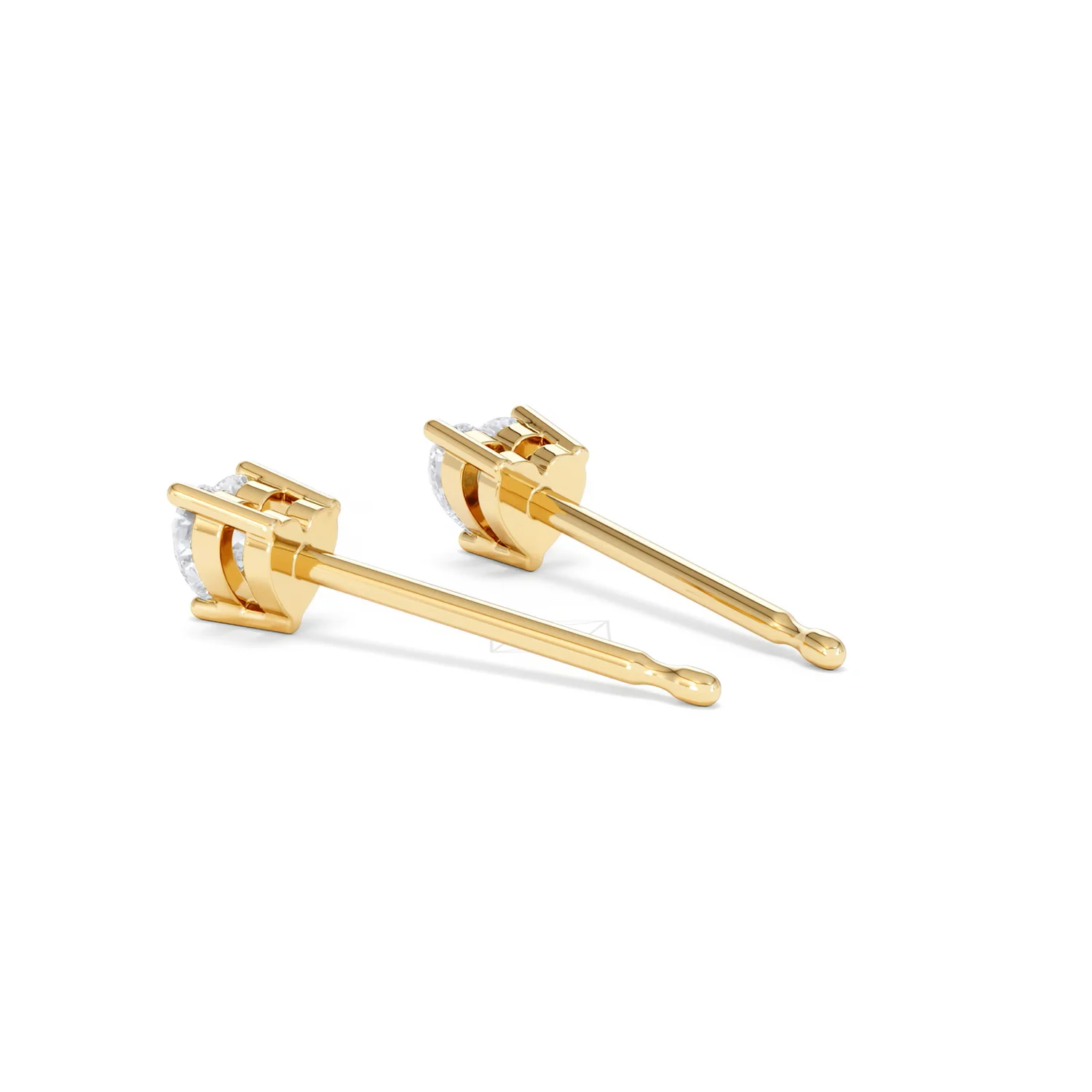 Naomi Heart Cut Lab Diamond Stud Earrings 0.30ct H/SI in 18k Gold Vermeil - Image 60