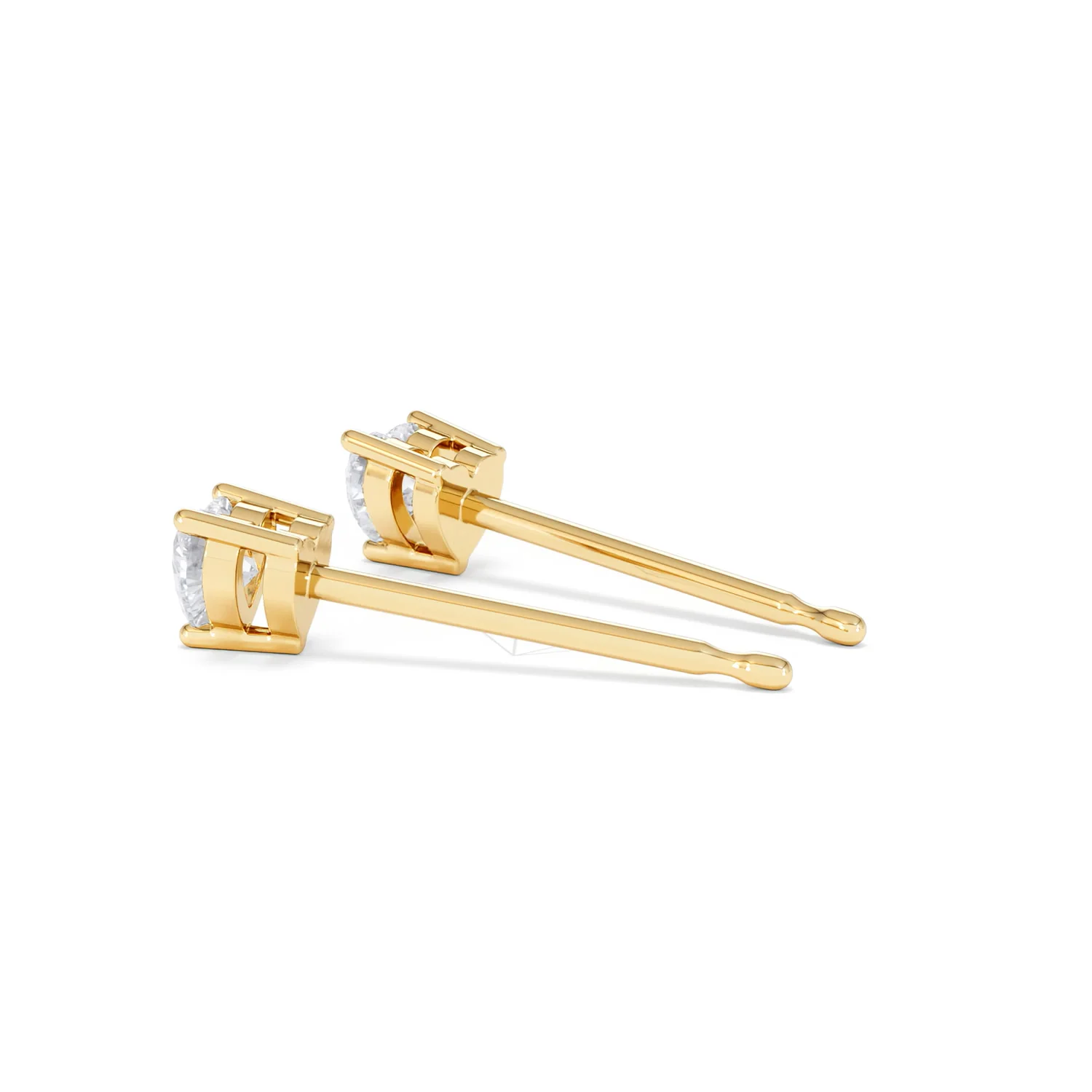 Naomi Heart Cut Lab Diamond Stud Earrings 0.30ct H/SI in 18k Gold Vermeil - Image 64