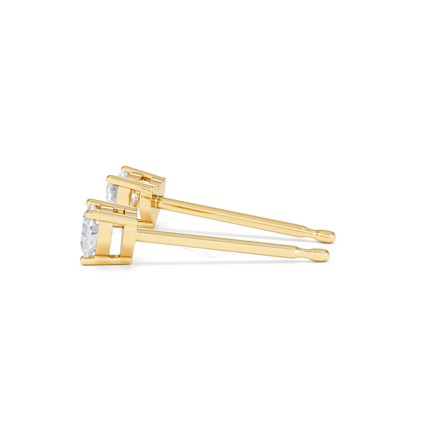 Naomi Heart Cut Lab Diamond Stud Earrings 0.30ct H/SI in 18k Gold Vermeil - Image 68