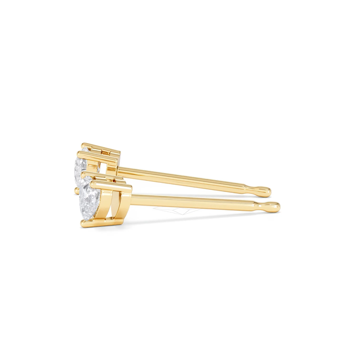 Naomi Heart Cut Lab Diamond Stud Earrings 0.30ct H/SI in 18k Gold Vermeil - Image 71