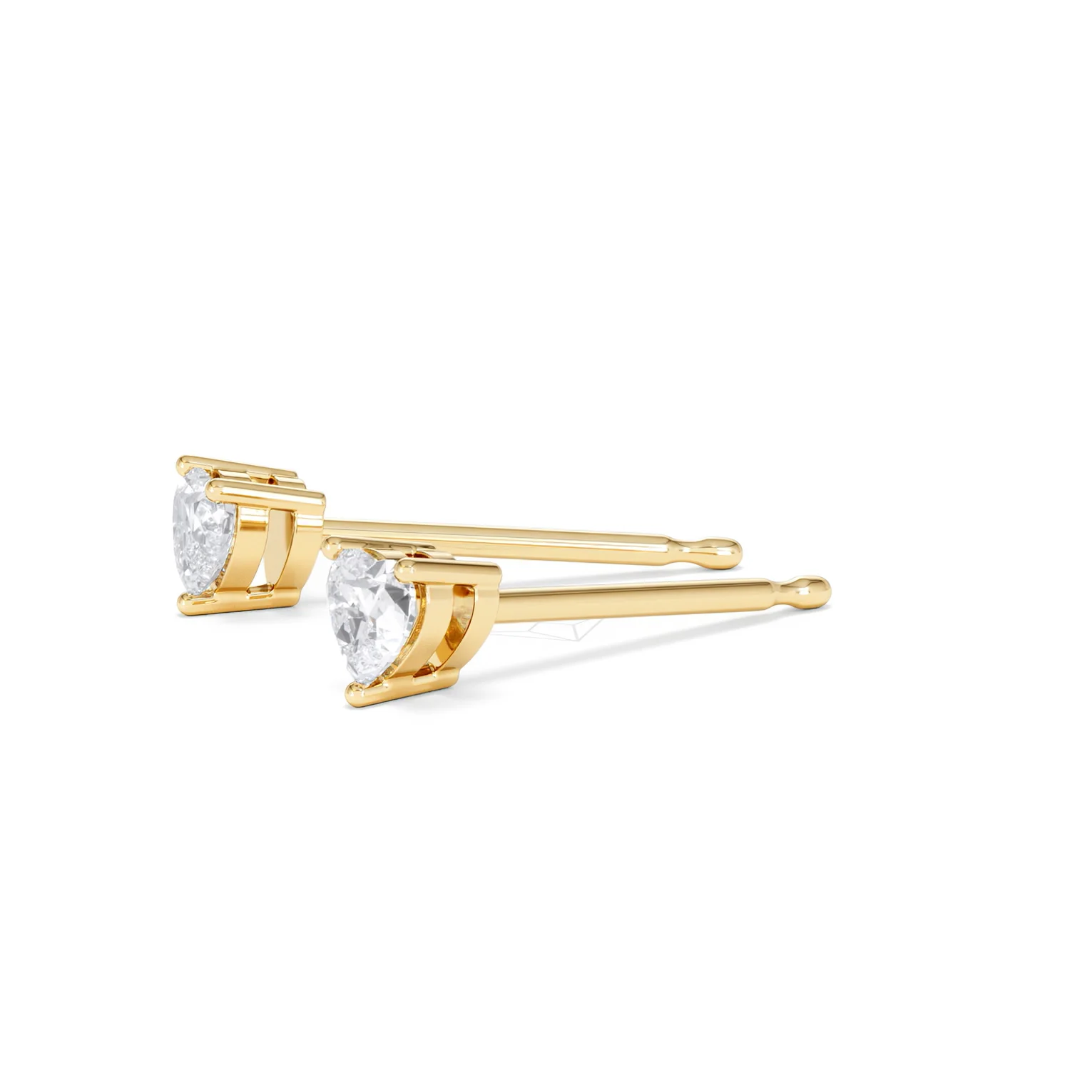 Naomi Heart Cut Lab Diamond Stud Earrings 0.30ct H/SI in 18k Gold Vermeil - Image 76
