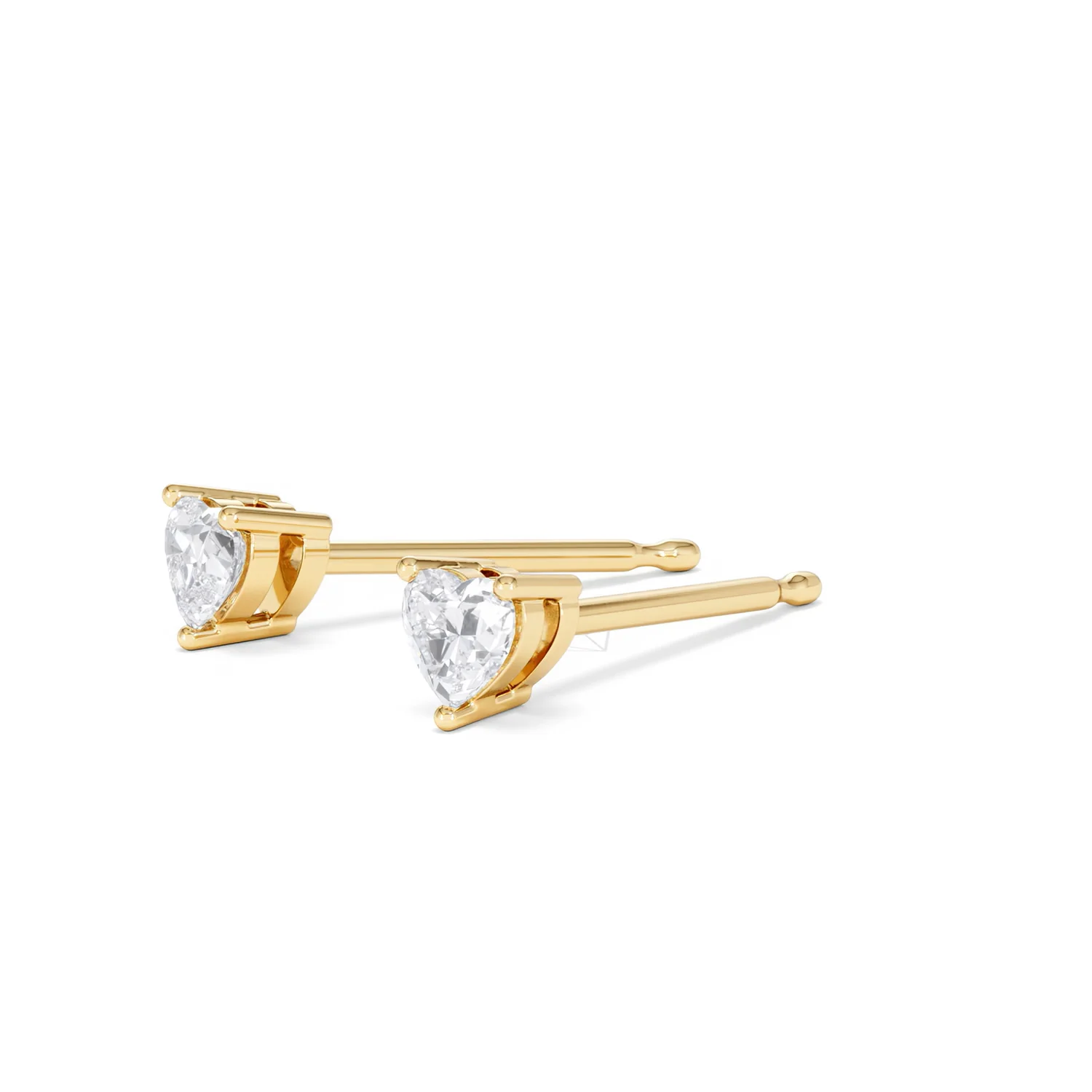 Naomi Heart Cut Lab Diamond Stud Earrings 0.30ct H/SI in 18k Gold Vermeil - Image 79