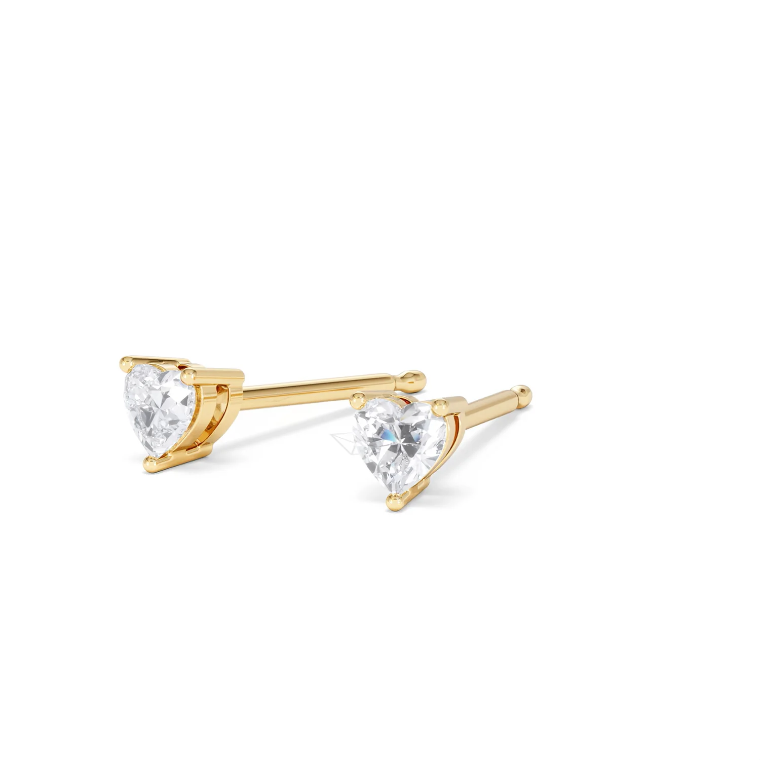 Naomi Heart Cut Lab Diamond Stud Earrings 0.30ct H/SI in 18k Gold Vermeil - Image 83
