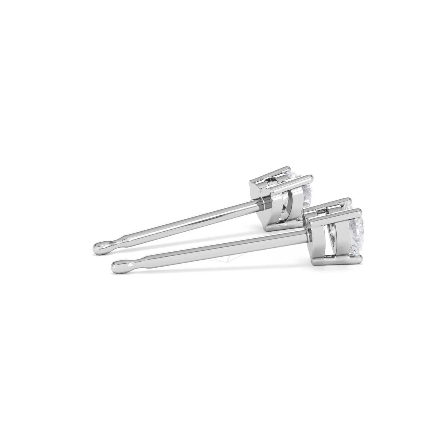 Naomi Heart Cut Lab Diamond Stud Earrings 0.30ct H/SI in 925 Silver - Image 34