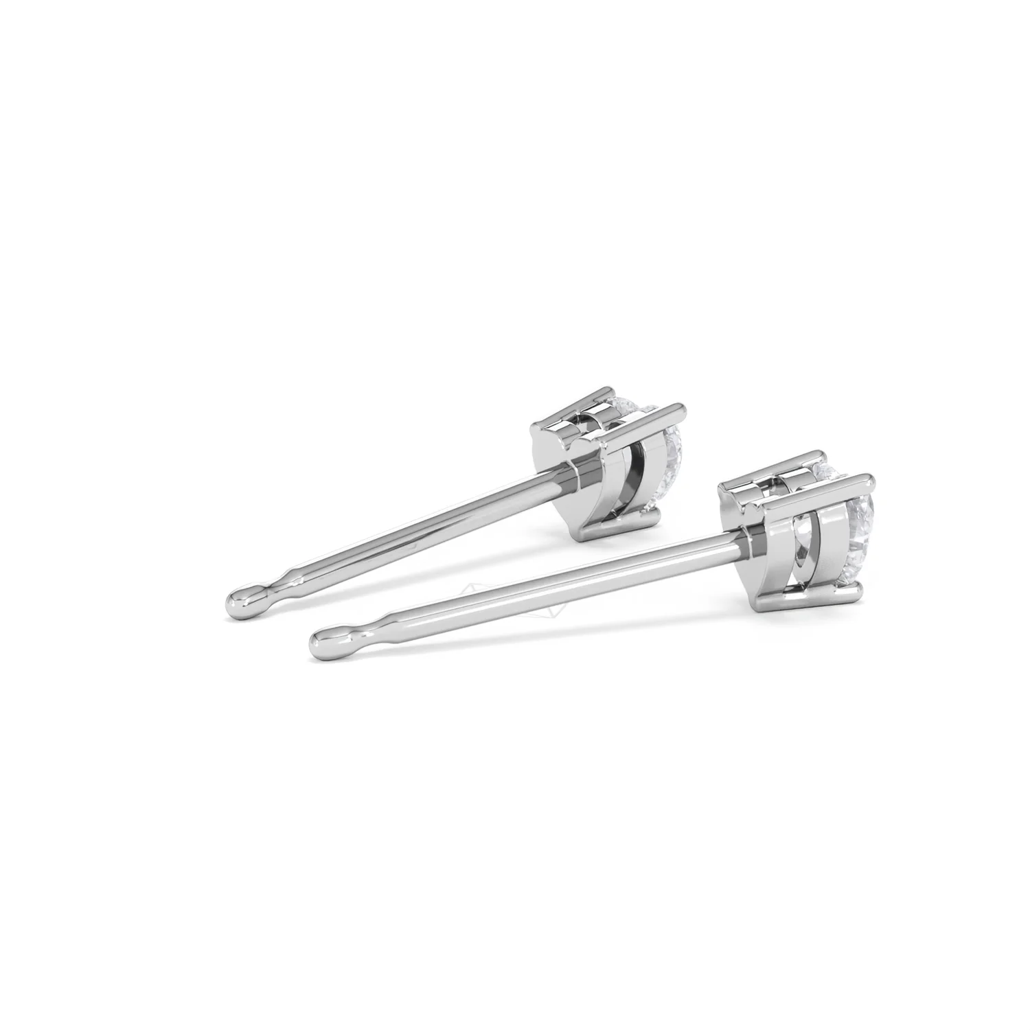 Naomi Heart Cut Lab Diamond Stud Earrings 0.30ct H/SI in 925 Silver - Image 37