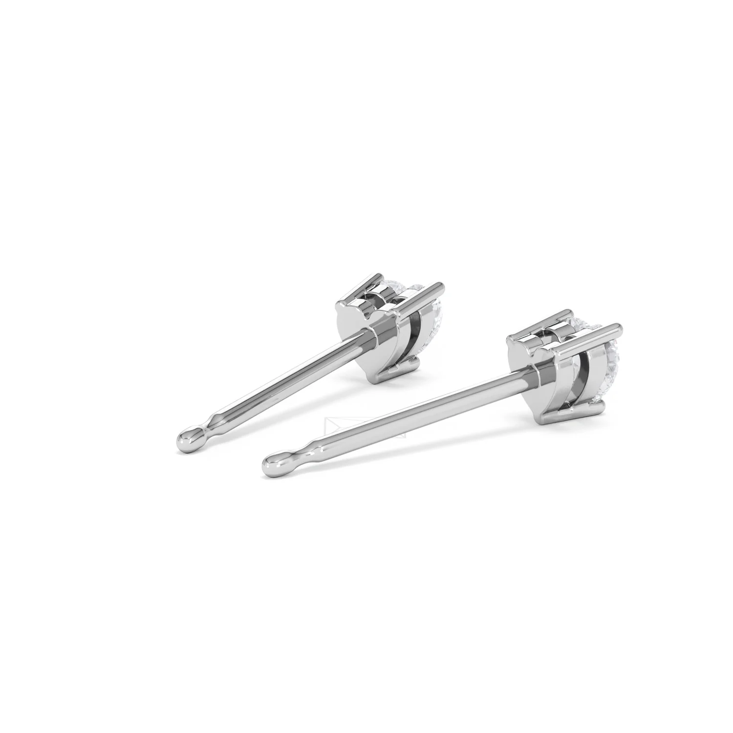Naomi Heart Cut Lab Diamond Stud Earrings 0.30ct H/SI in 925 Silver - Image 40