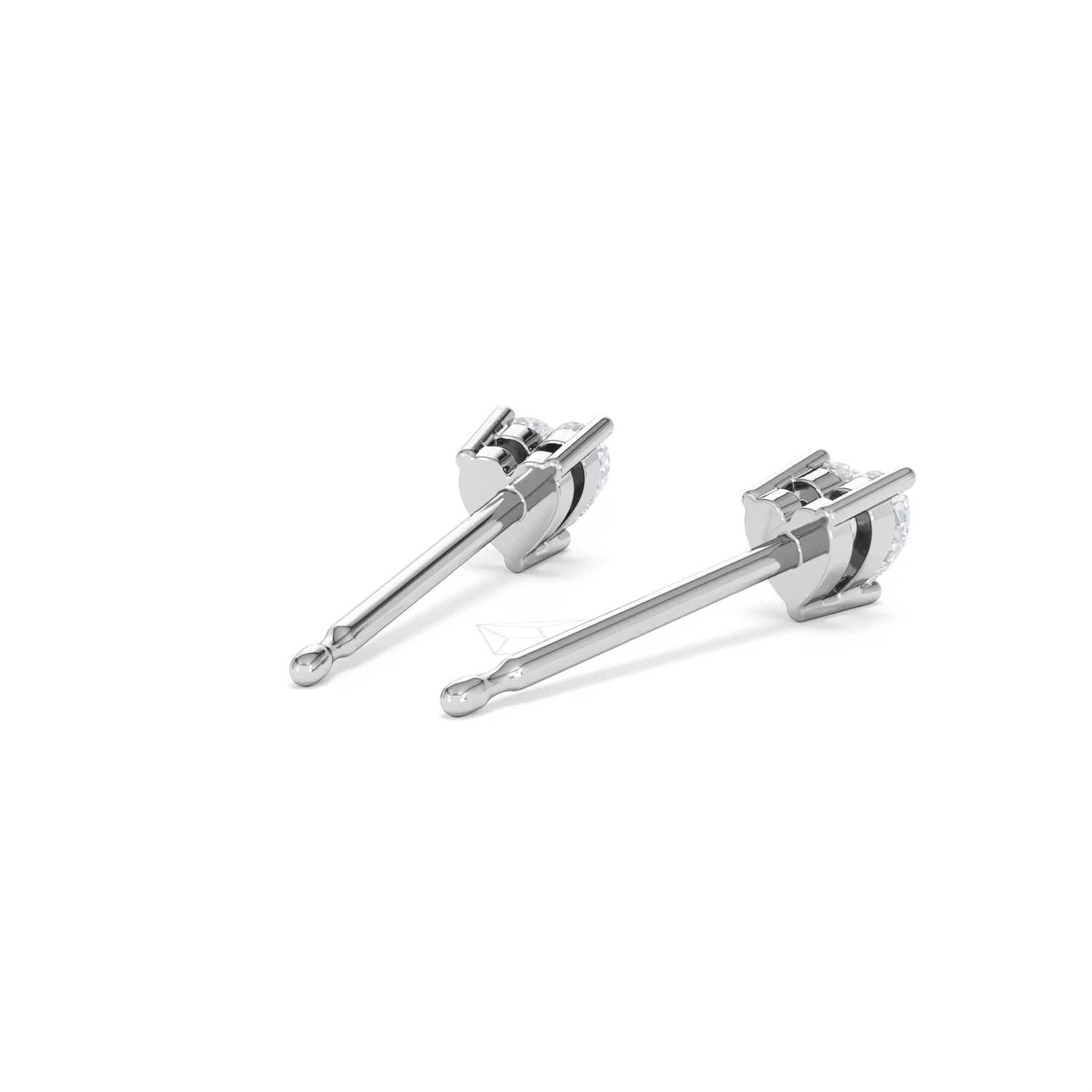 Naomi Heart Cut Lab Diamond Stud Earrings 0.30ct H/SI in 925 Silver - Image 42