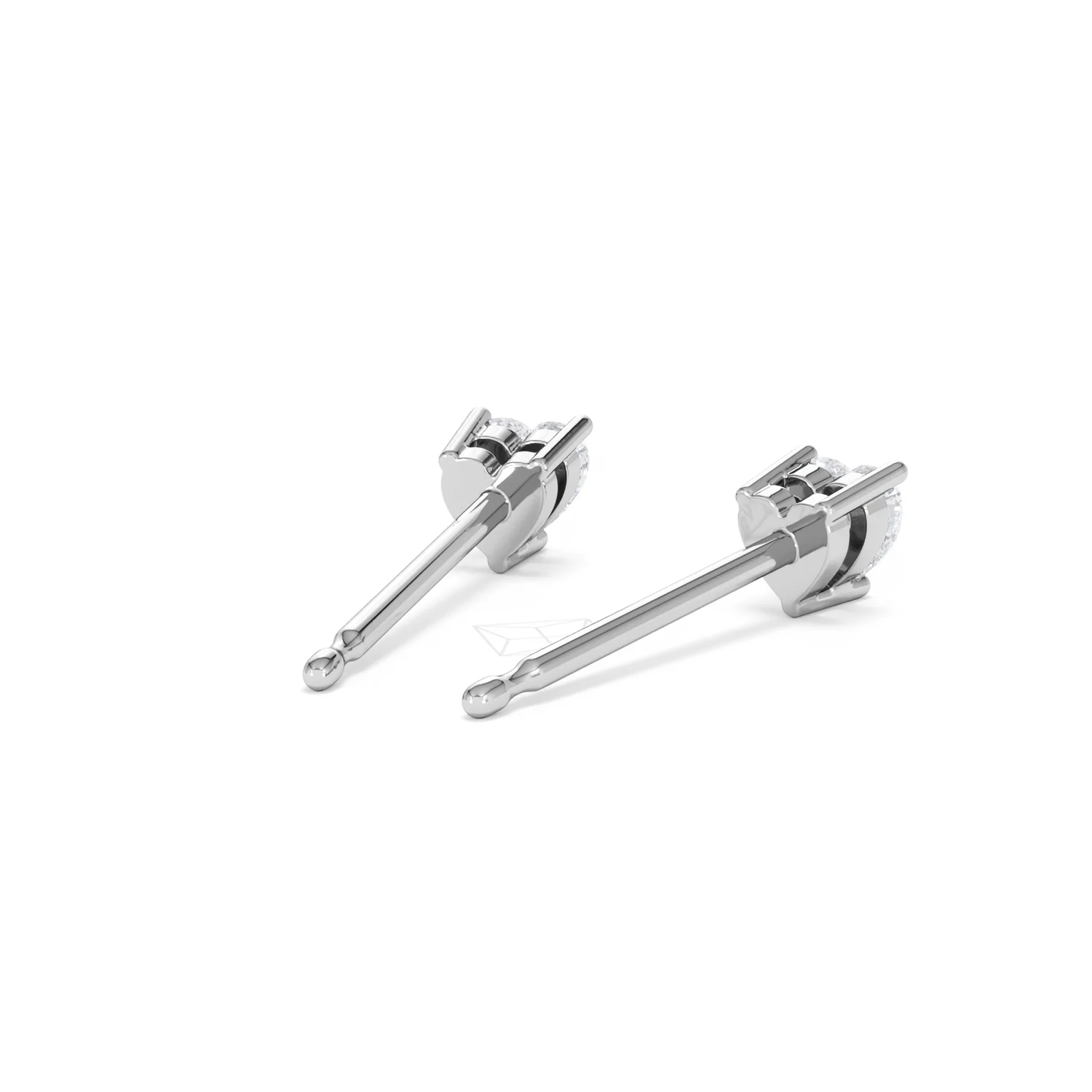 Naomi Heart Cut Lab Diamond Stud Earrings 0.30ct H/SI in 925 Silver - Image 43
