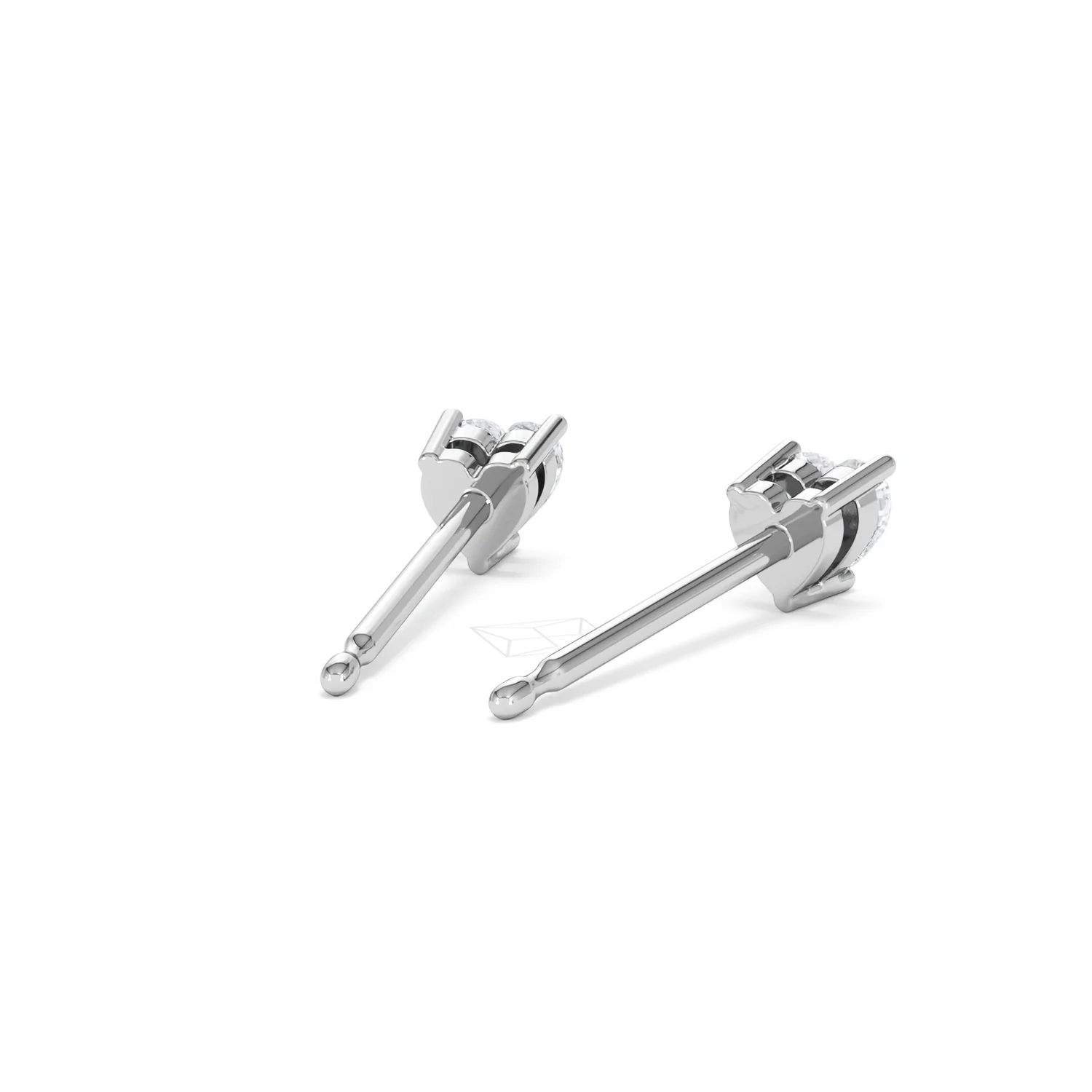 Naomi Heart Cut Lab Diamond Stud Earrings 0.30ct H/SI in 925 Silver - Image 44