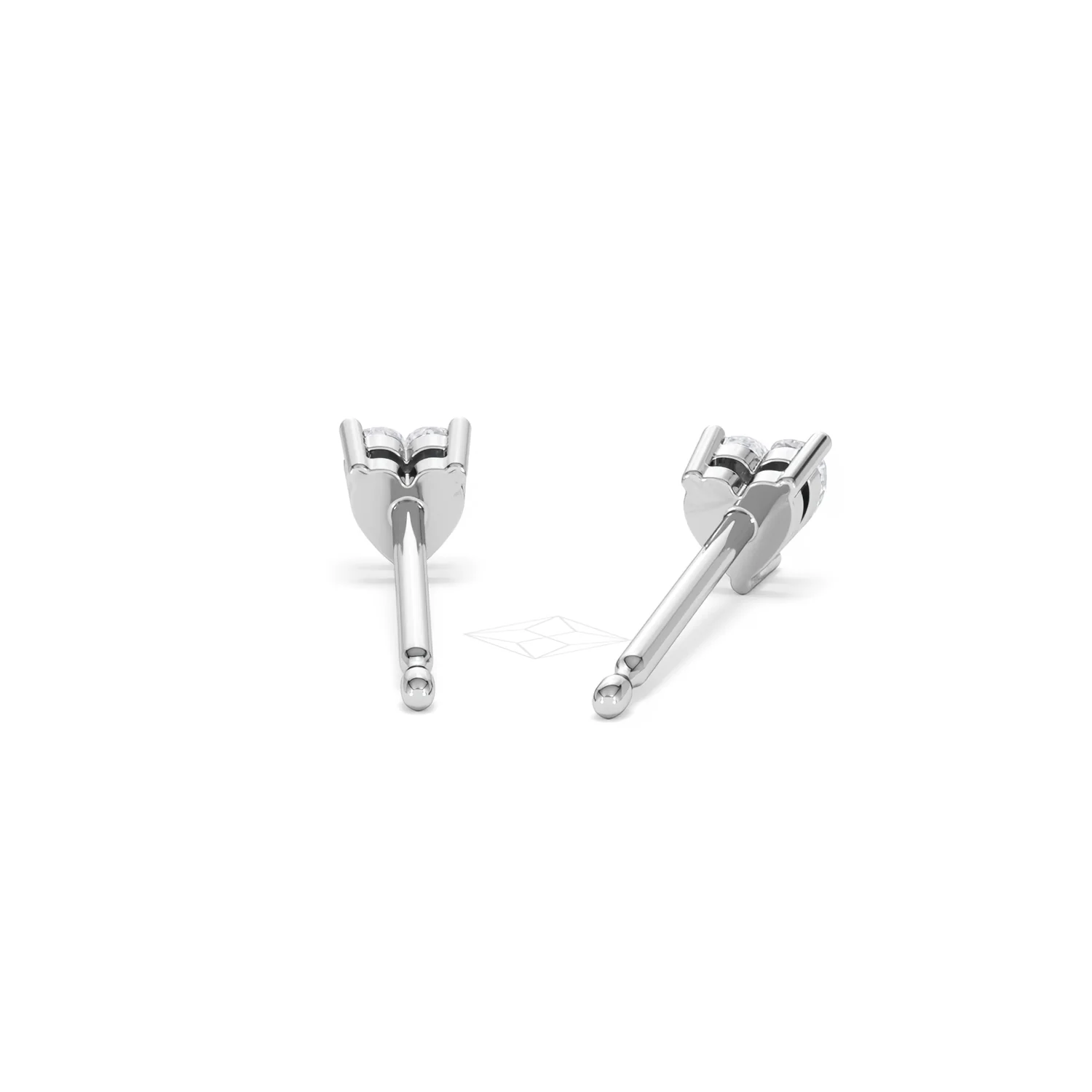Naomi Heart Cut Lab Diamond Stud Earrings 0.30ct H/SI in 925 Silver - Image 48