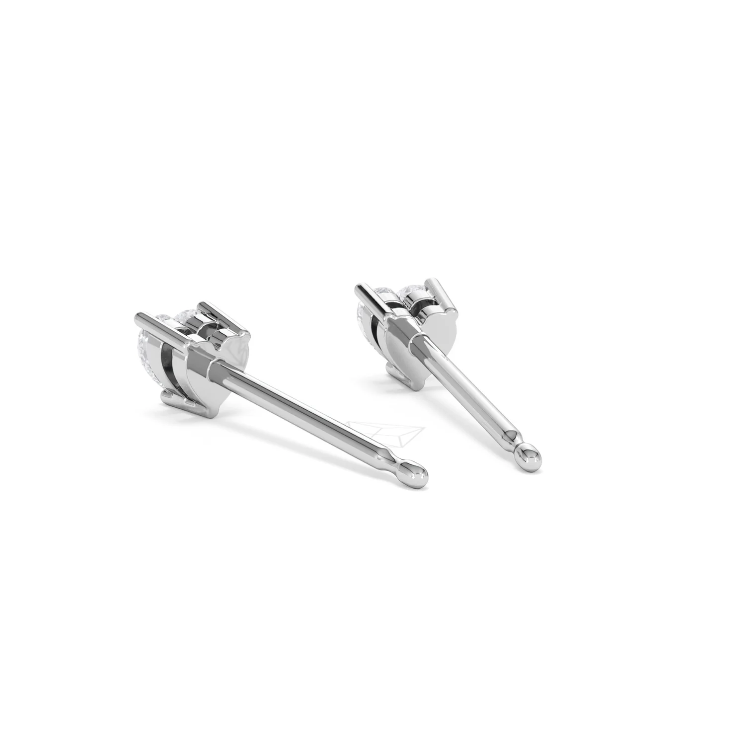 Naomi Heart Cut Lab Diamond Stud Earrings 0.30ct H/SI in 925 Silver - Image 56