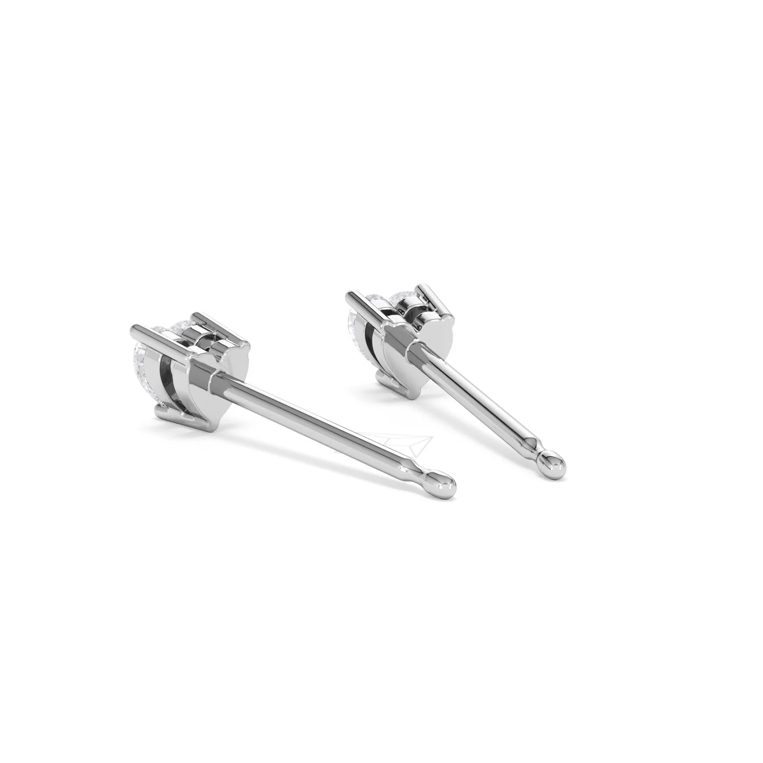 Naomi Heart Cut Lab Diamond Stud Earrings 0.30ct H/SI in 925 Silver - Image 57