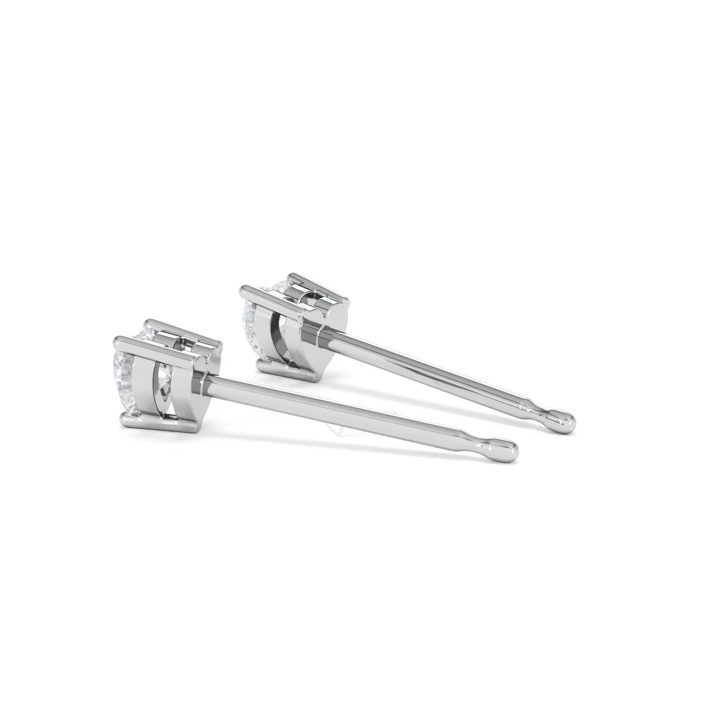 Naomi Heart Cut Lab Diamond Stud Earrings 0.30ct H/SI in 925 Silver - Image 63