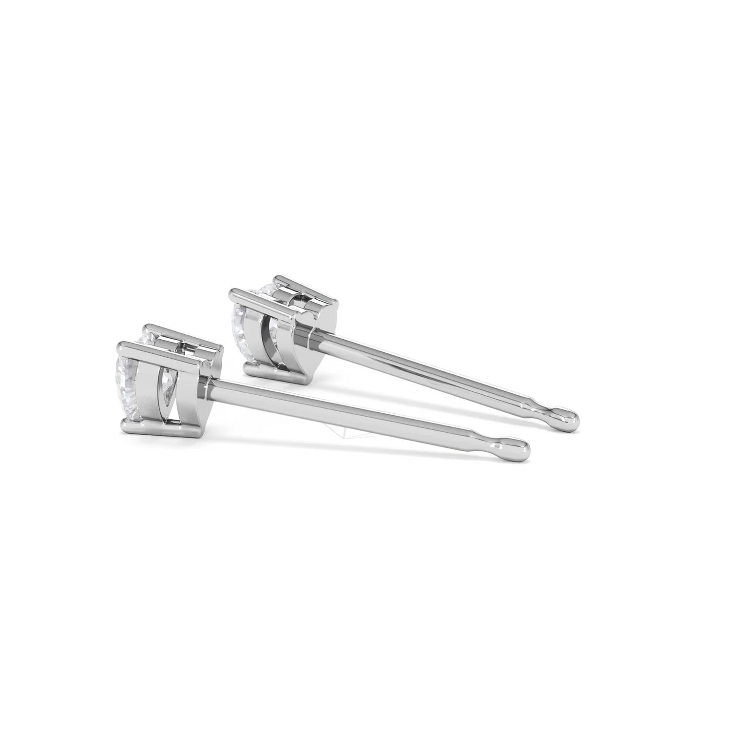 Naomi Heart Cut Lab Diamond Stud Earrings 0.30ct H/SI in 925 Silver - Image 64
