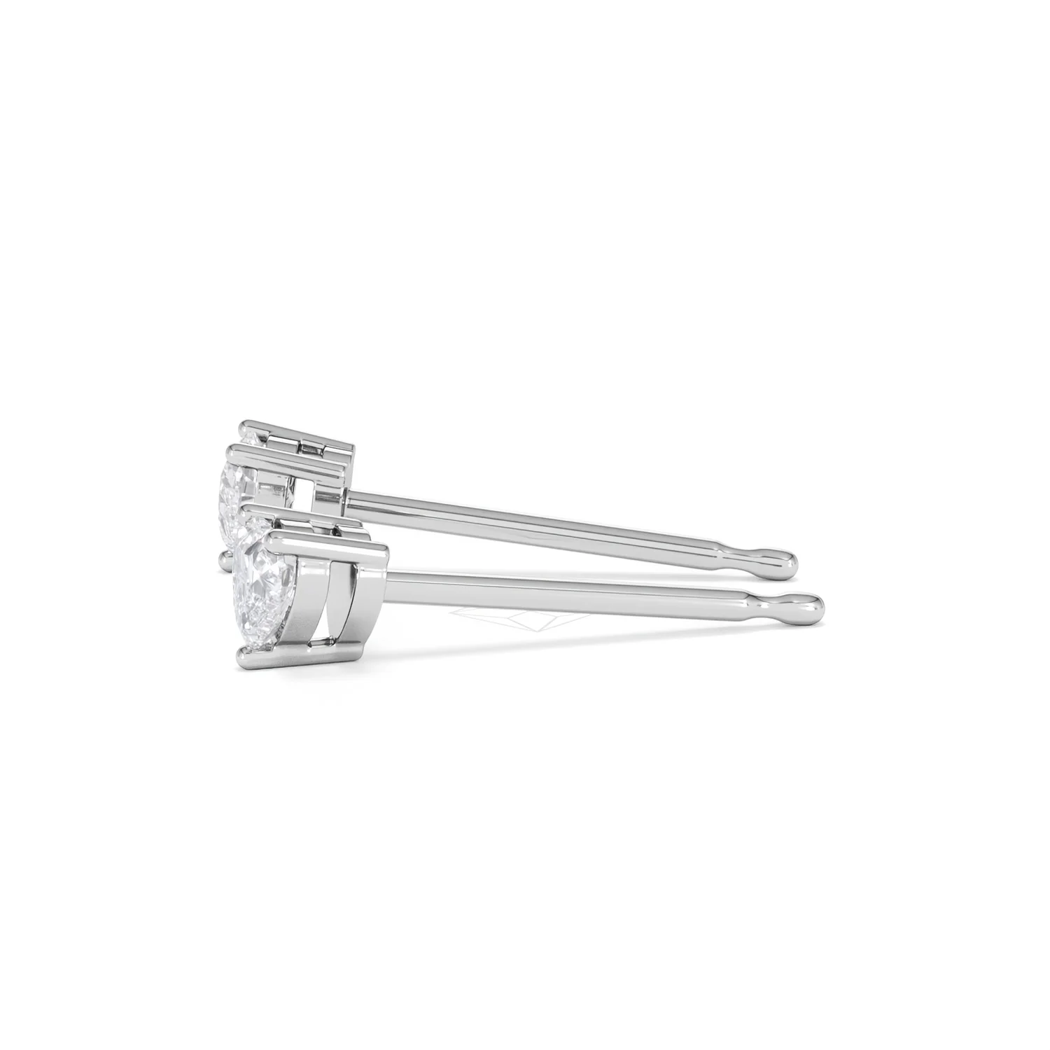 Naomi Heart Cut Lab Diamond Stud Earrings 0.30ct H/SI in 925 Silver - Image 71