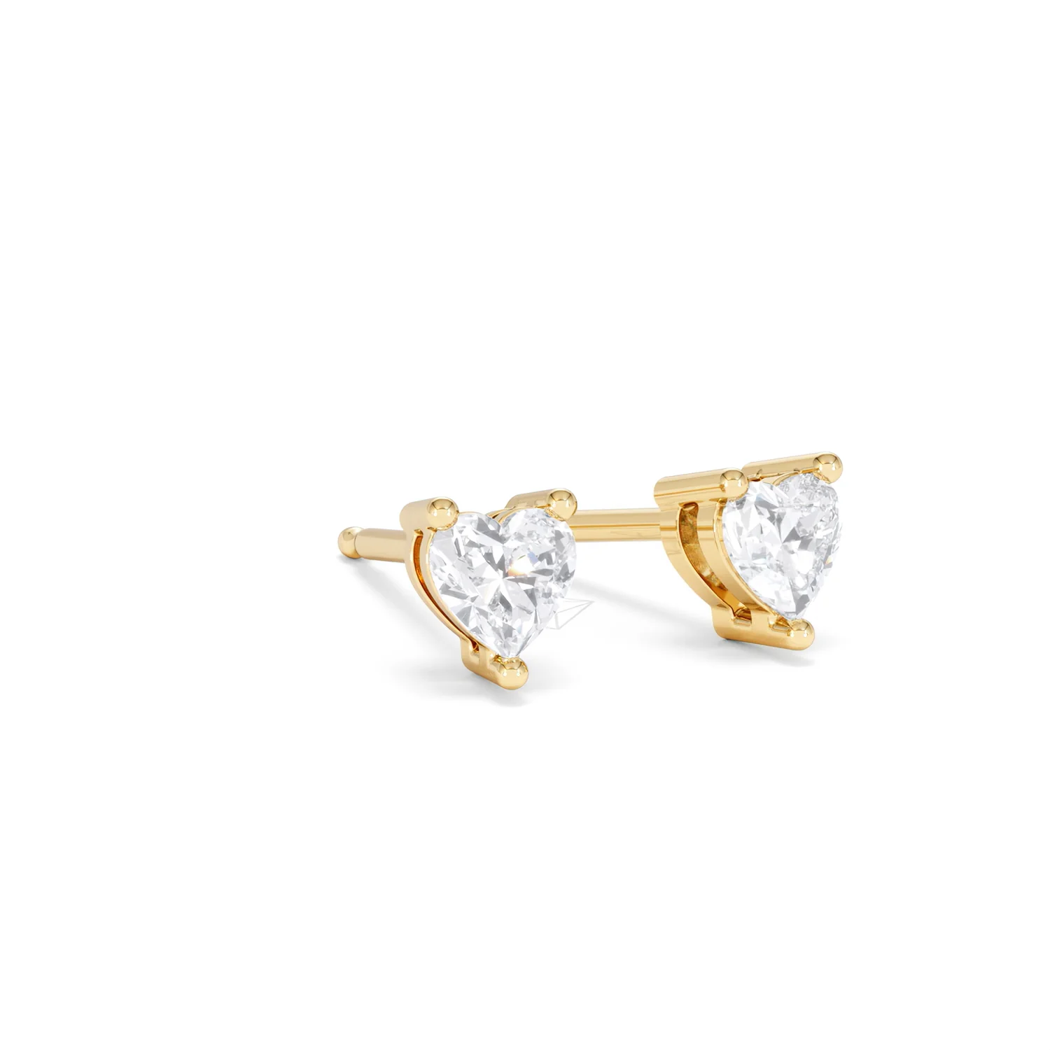 Naomi Heart Cut Lab Diamond Stud Earrings 0.50ct H/SI in 9K Gold - Image 16