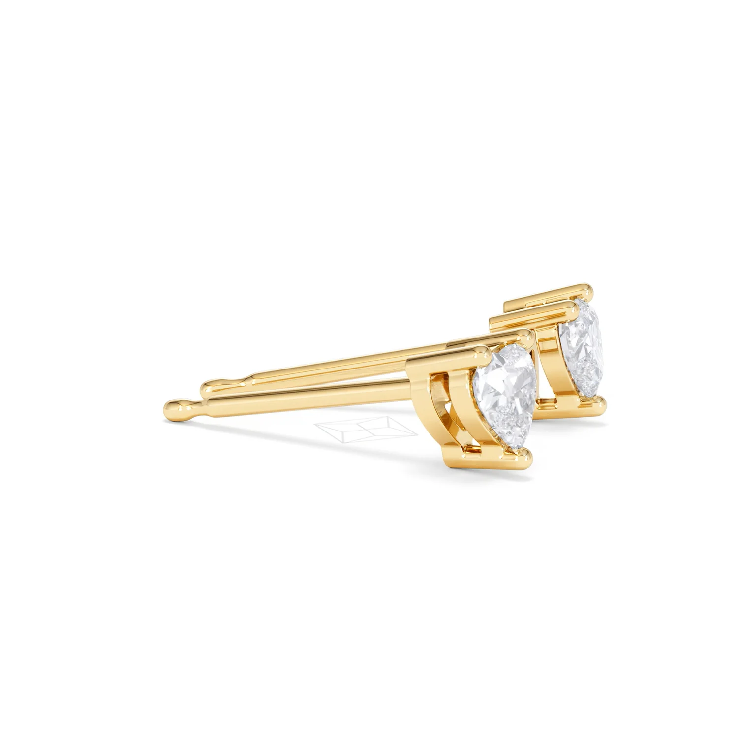 Naomi Heart Cut Lab Diamond Stud Earrings 0.50ct H/SI in 9K Gold - Image 25