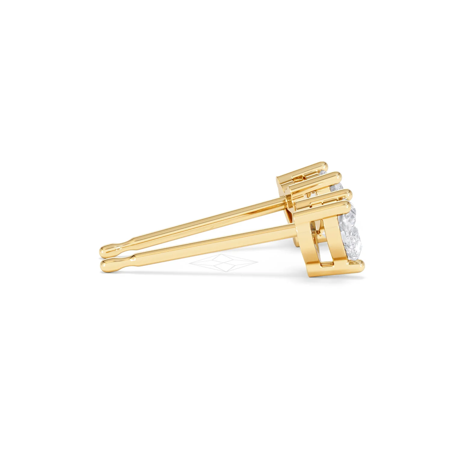 Naomi Heart Cut Lab Diamond Stud Earrings 0.50ct H/SI in 9K Gold - Image 31