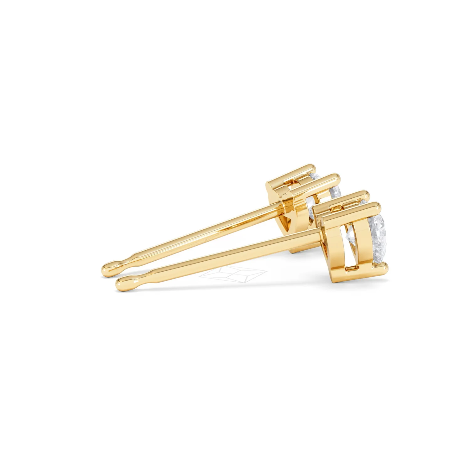 Naomi Heart Cut Lab Diamond Stud Earrings 0.50ct H/SI in 9K Gold - Image 34