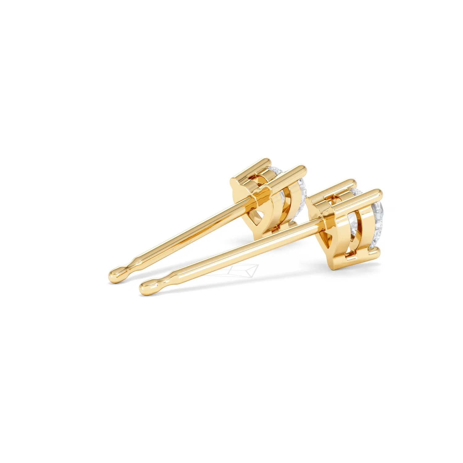 Naomi Heart Cut Lab Diamond Stud Earrings 0.50ct H/SI in 9K Gold - Image 38