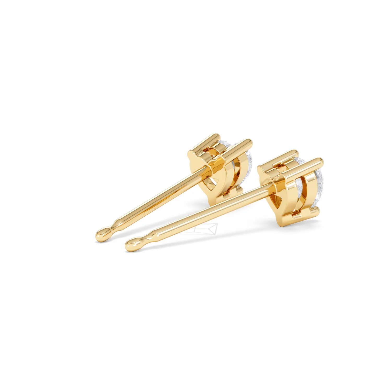 Naomi Heart Cut Lab Diamond Stud Earrings 0.50ct H/SI in 9K Gold - Image 39