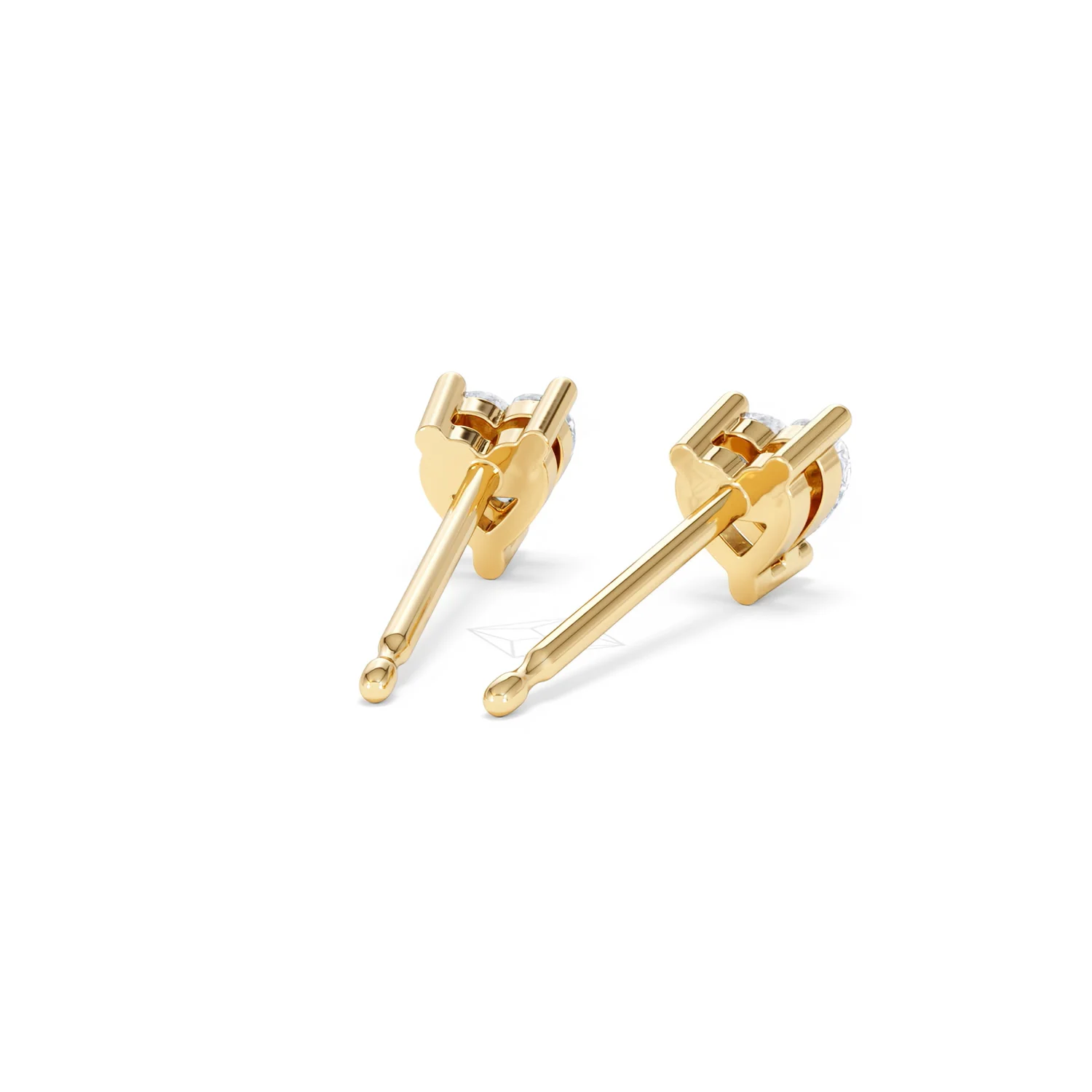 Naomi Heart Cut Lab Diamond Stud Earrings 0.50ct H/SI in 9K Gold - Image 45