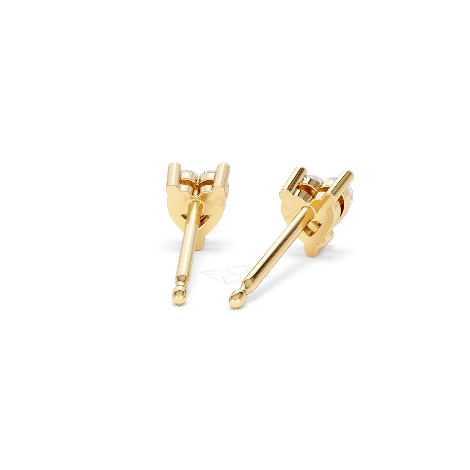 Naomi Heart Cut Lab Diamond Stud Earrings 0.50ct H/SI in 9K Gold - Image 47