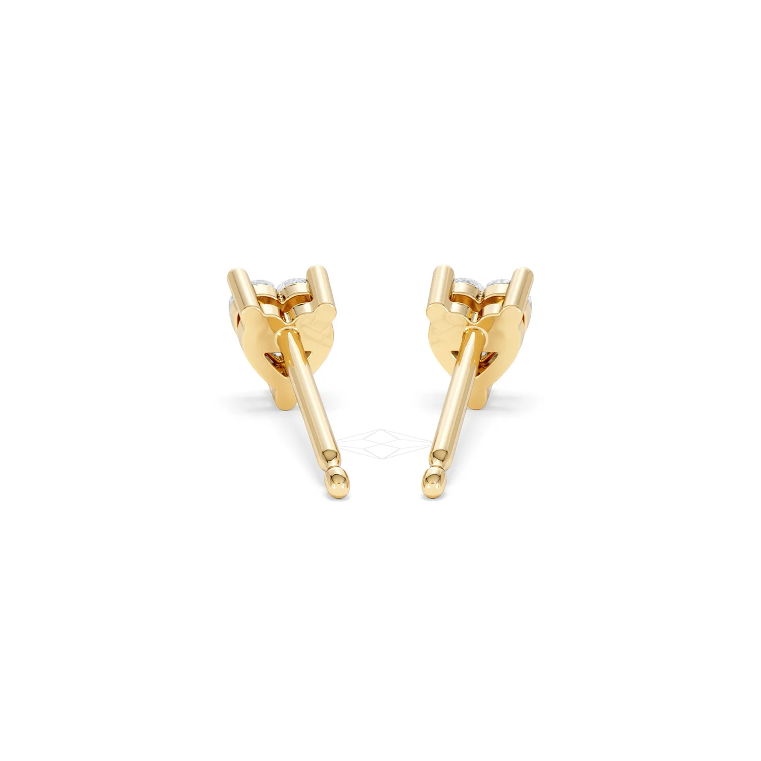 Naomi Heart Cut Lab Diamond Stud Earrings 0.50ct H/SI in 9K Gold - Image 50