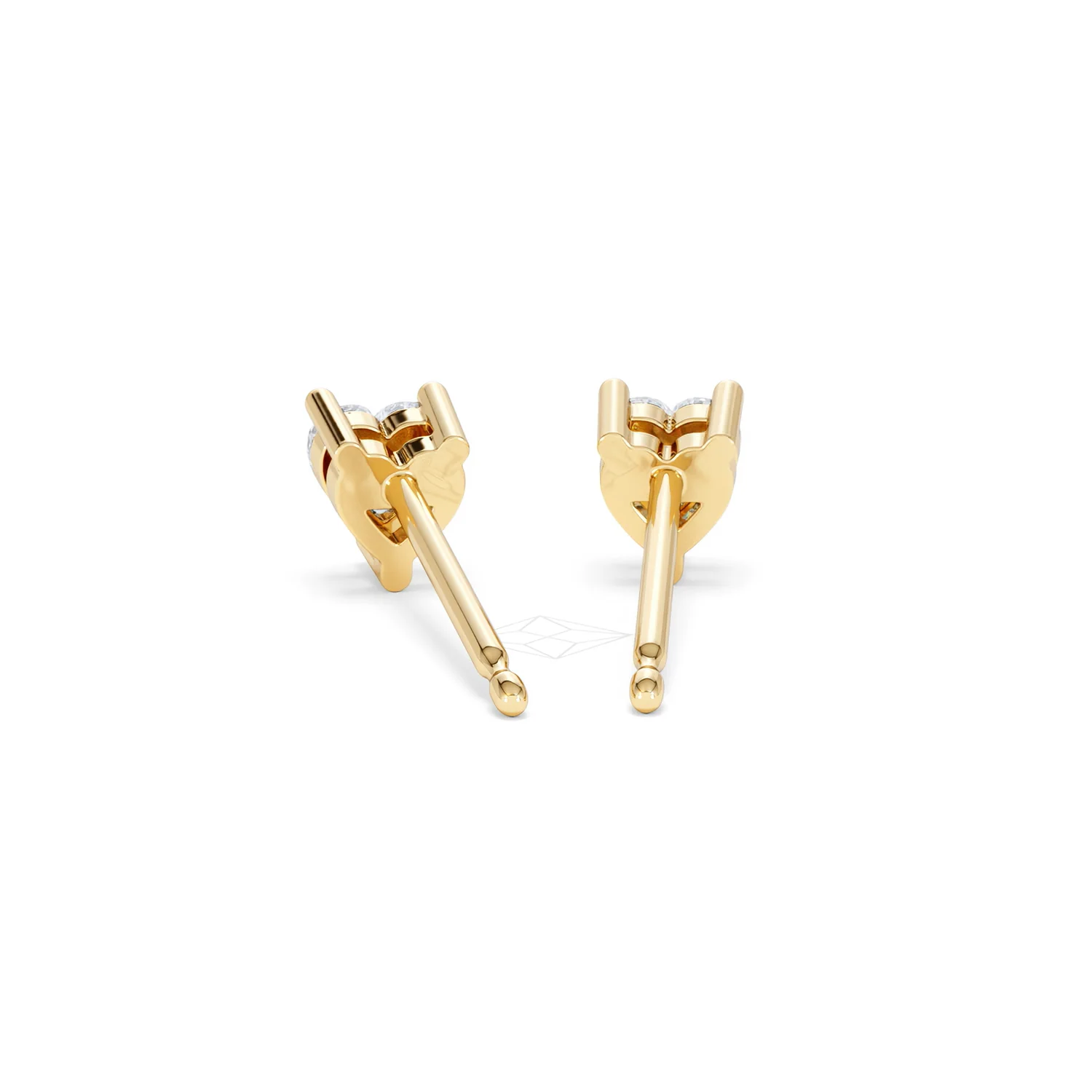 Naomi Heart Cut Lab Diamond Stud Earrings 0.50ct H/SI in 9K Gold - Image 51