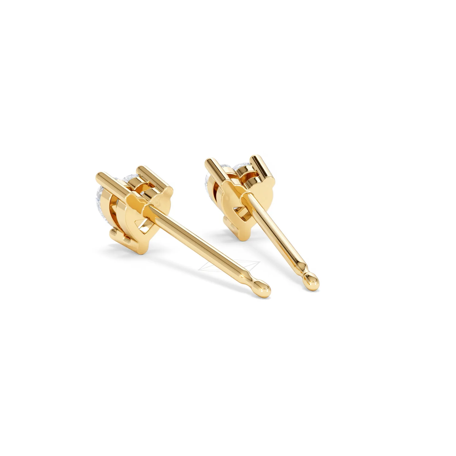 Naomi Heart Cut Lab Diamond Stud Earrings 0.50ct H/SI in 9K Gold - Image 56