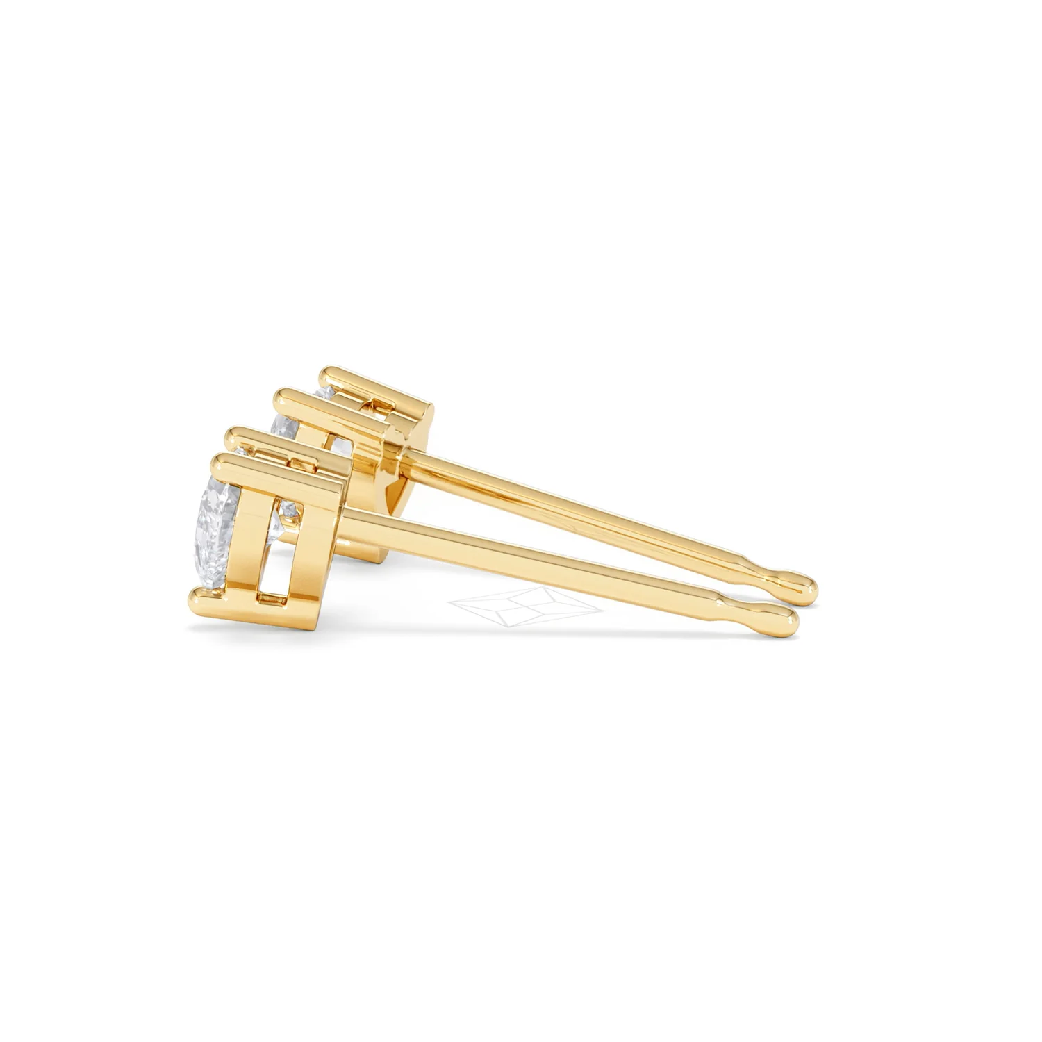 Naomi Heart Cut Lab Diamond Stud Earrings 0.50ct H/SI in 9K Gold - Image 67