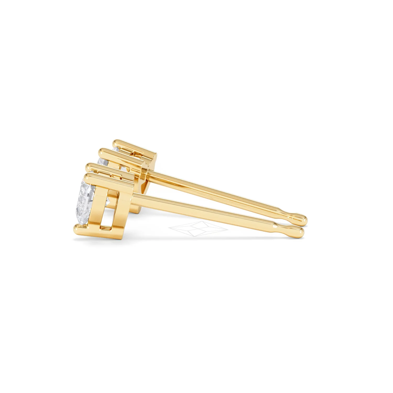 Naomi Heart Cut Lab Diamond Stud Earrings 0.50ct H/SI in 9K Gold - Image 68