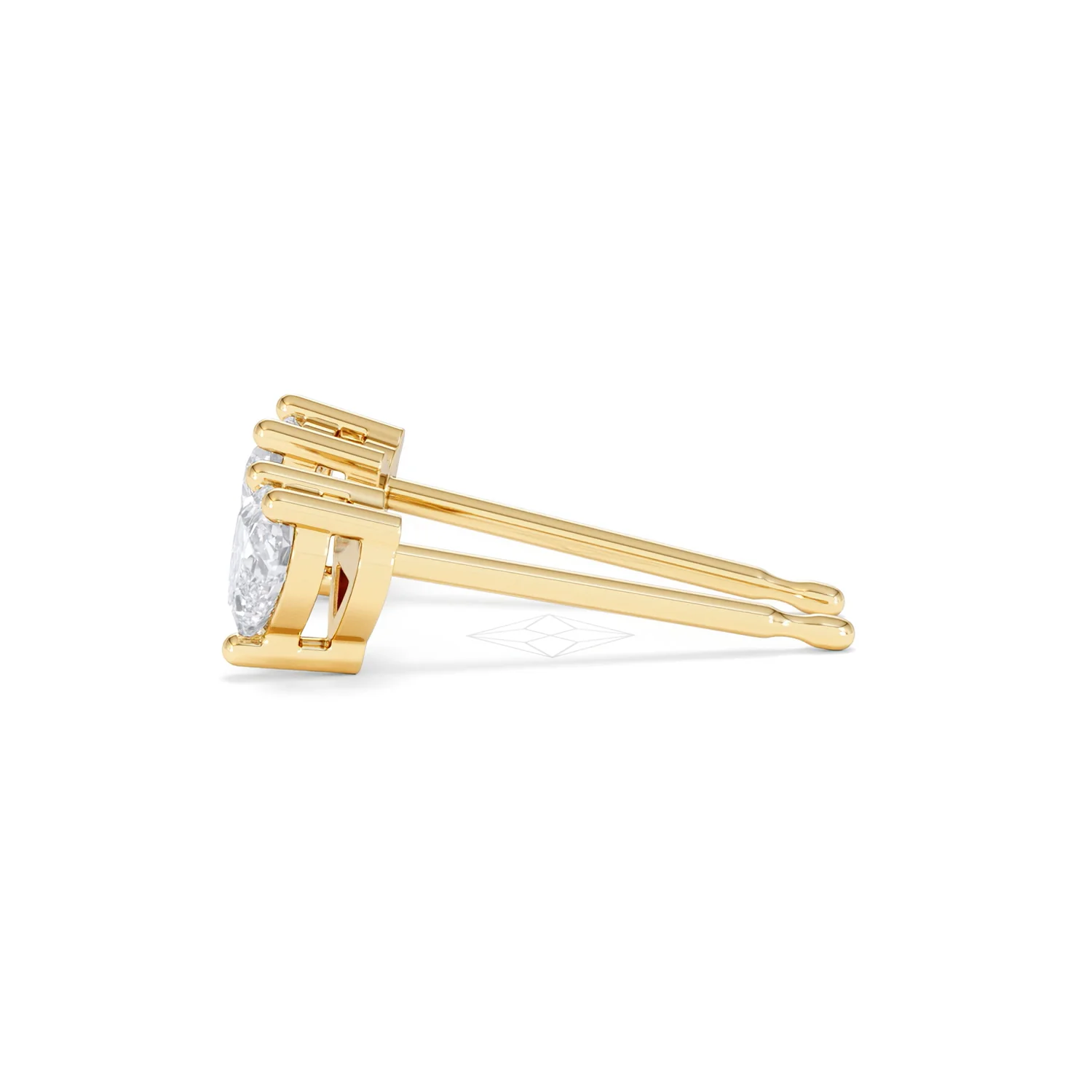 Naomi Heart Cut Lab Diamond Stud Earrings 0.50ct H/SI in 9K Gold - Image 70