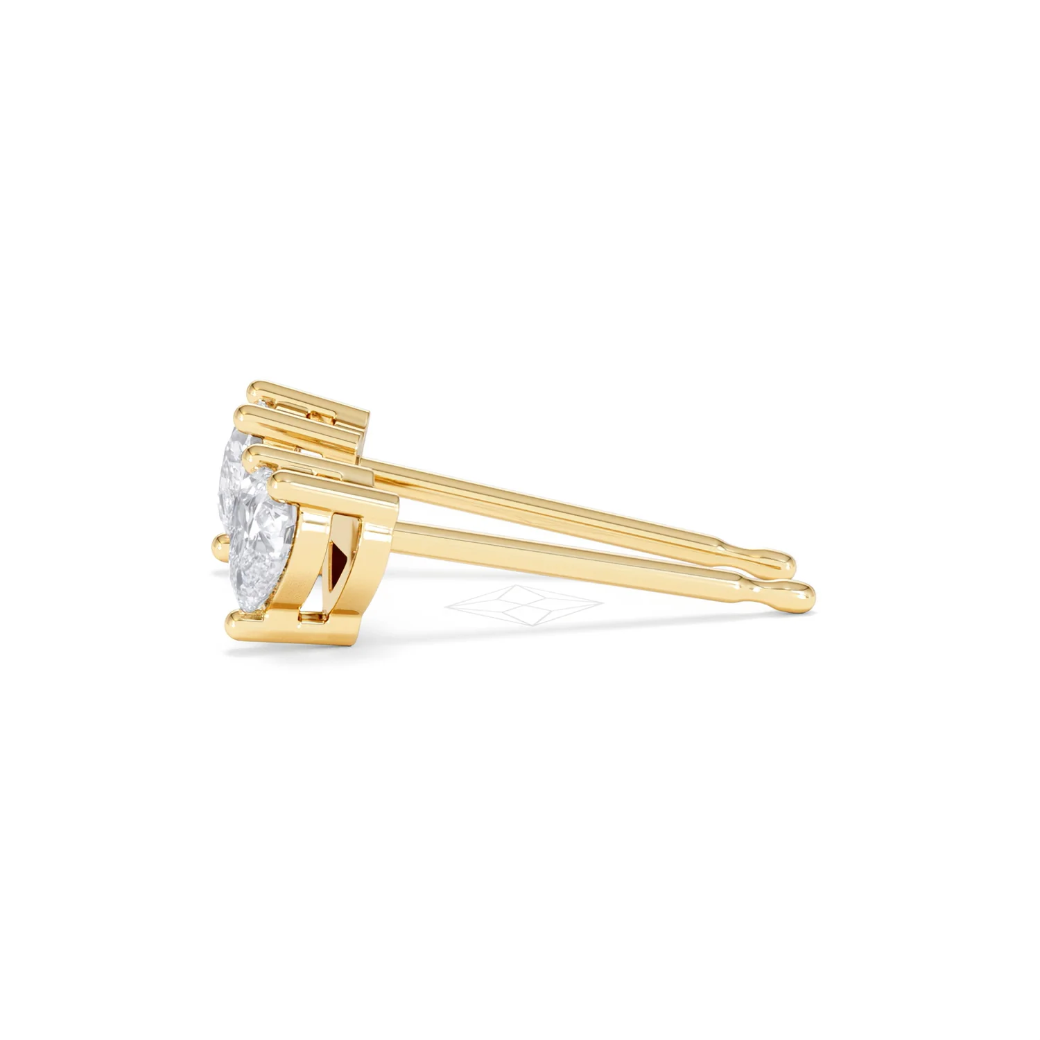 Naomi Heart Cut Lab Diamond Stud Earrings 0.50ct H/SI in 9K Gold - Image 71