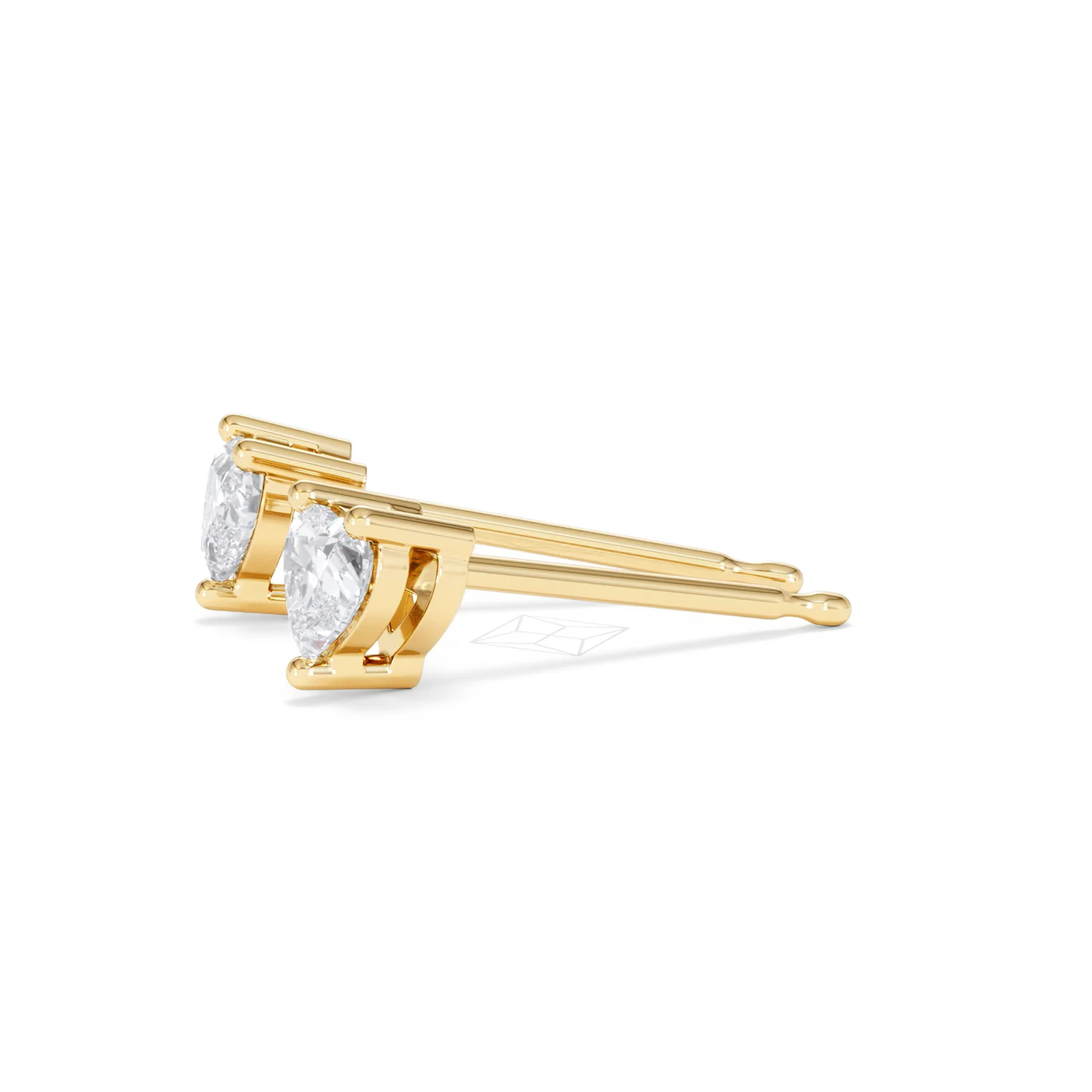 Naomi Heart Cut Lab Diamond Stud Earrings 0.50ct H/SI in 9K Gold - Image 74