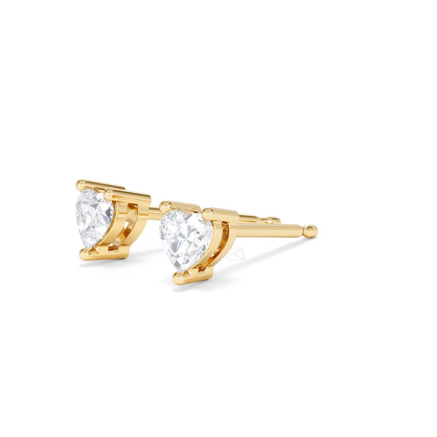 Naomi Heart Cut Lab Diamond Stud Earrings 0.50ct H/SI in 9K Gold - Image 80