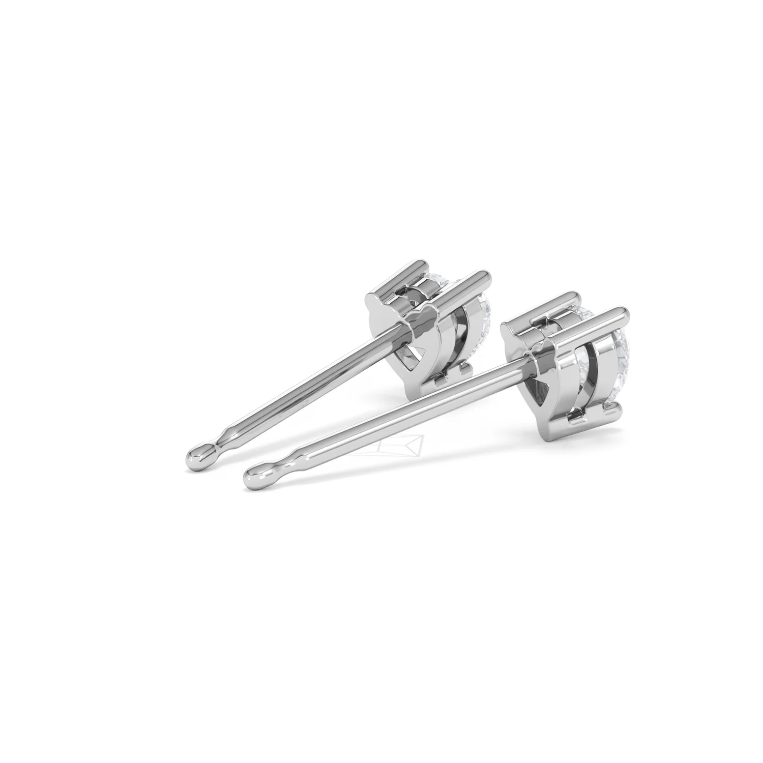 Naomi Heart Cut Lab Diamond Stud Earrings 0.50ct H/SI in 9K White Gold - Image 39