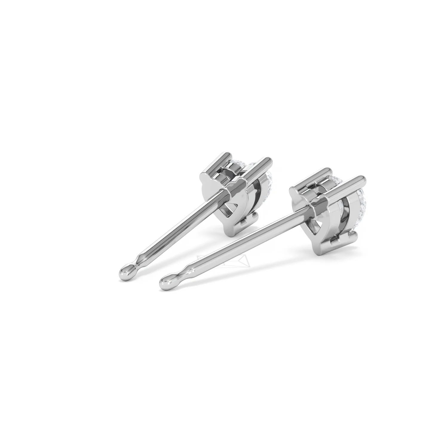Naomi Heart Cut Lab Diamond Stud Earrings 0.50ct H/SI in 9K White Gold - Image 41