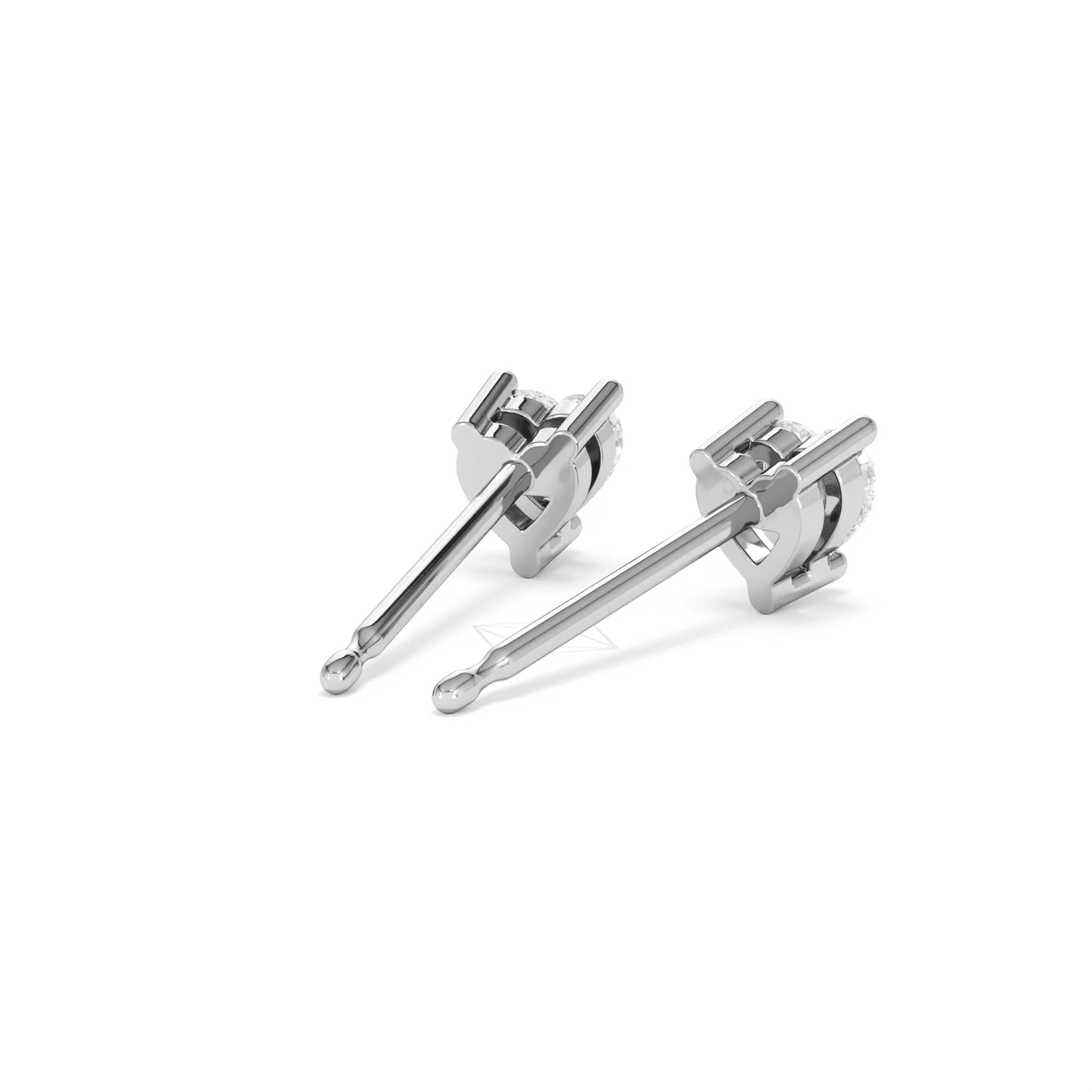 Naomi Heart Cut Lab Diamond Stud Earrings 0.50ct H/SI in 9K White Gold - Image 43