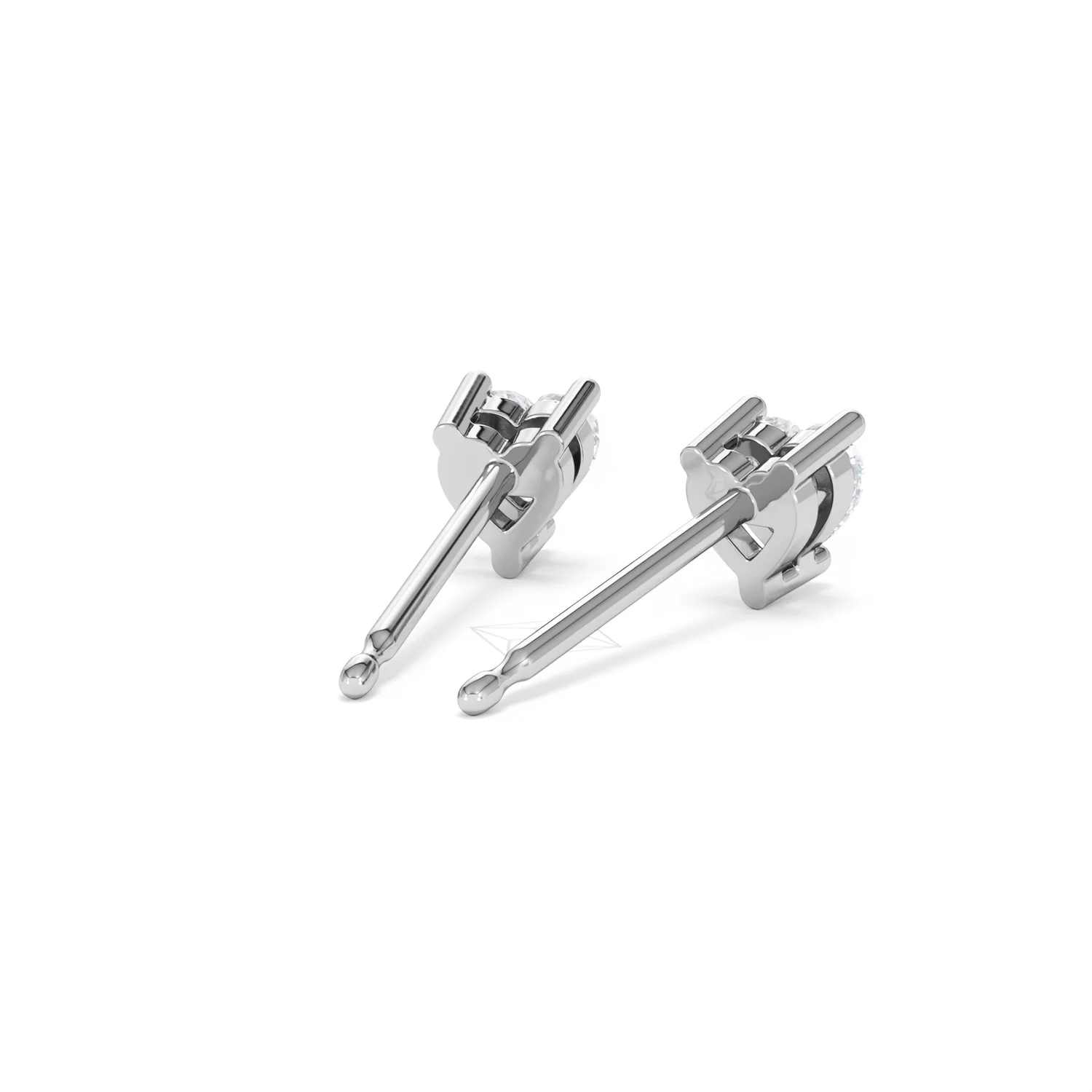 Naomi Heart Cut Lab Diamond Stud Earrings 0.50ct H/SI in 9K White Gold - Image 44