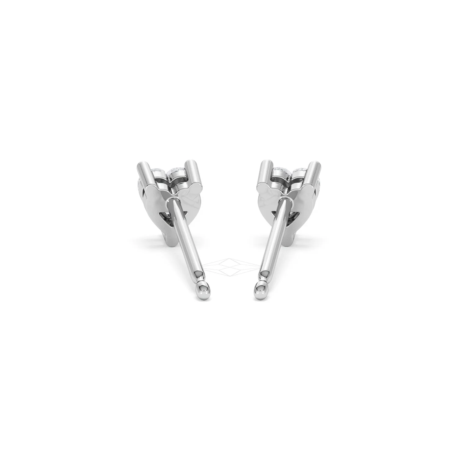 Naomi Heart Cut Lab Diamond Stud Earrings 0.50ct H/SI in 9K White Gold - Image 50