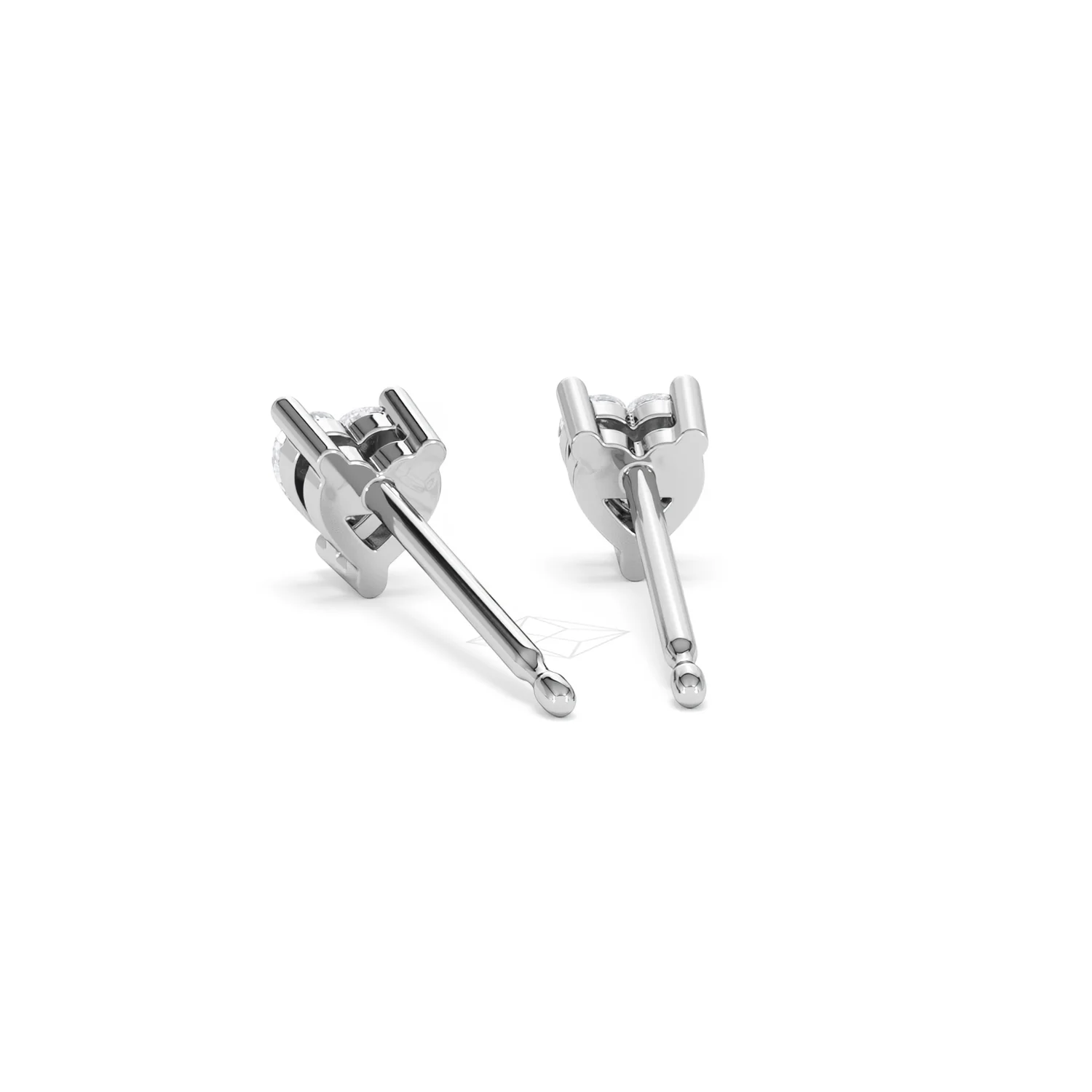 Naomi Heart Cut Lab Diamond Stud Earrings 0.50ct H/SI in 9K White Gold - Image 53