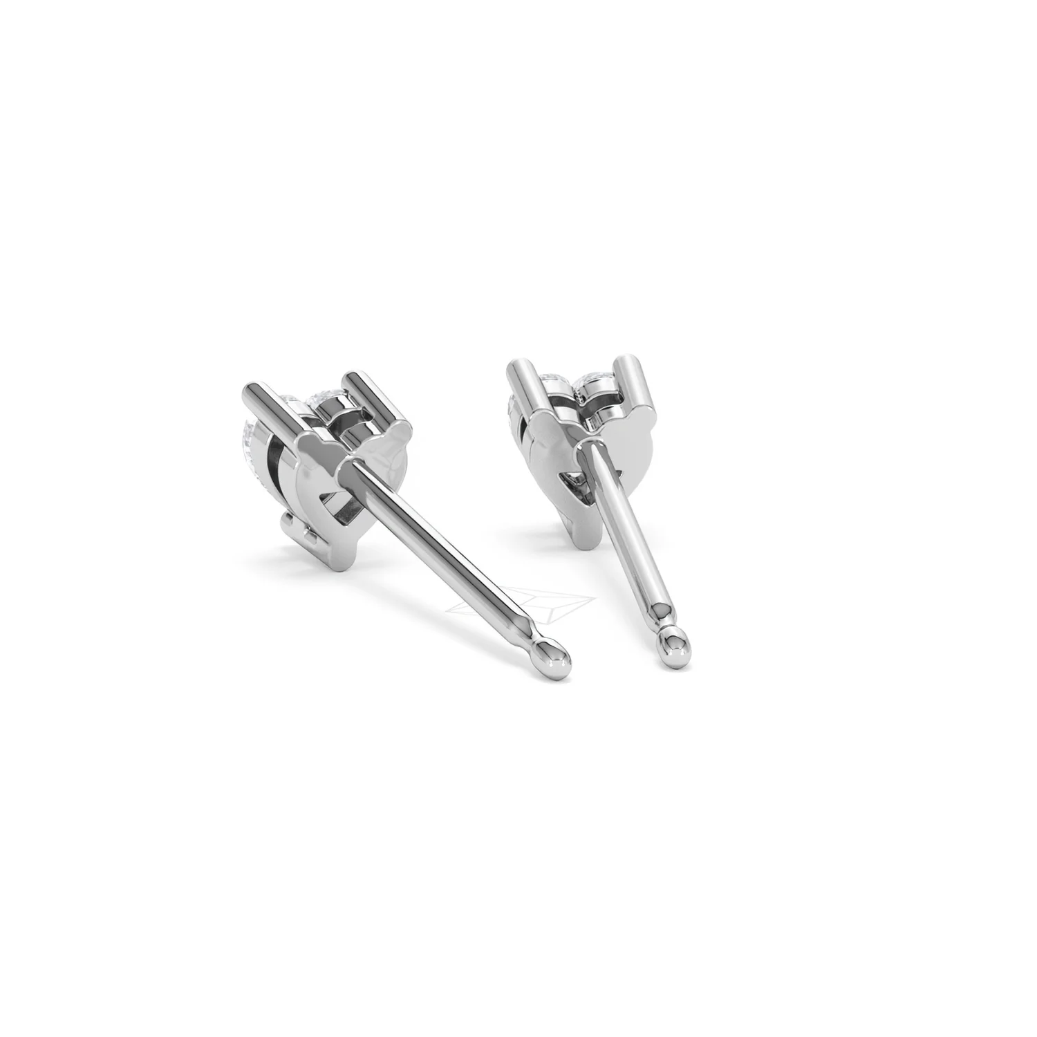Naomi Heart Cut Lab Diamond Stud Earrings 0.50ct H/SI in 9K White Gold - Image 54
