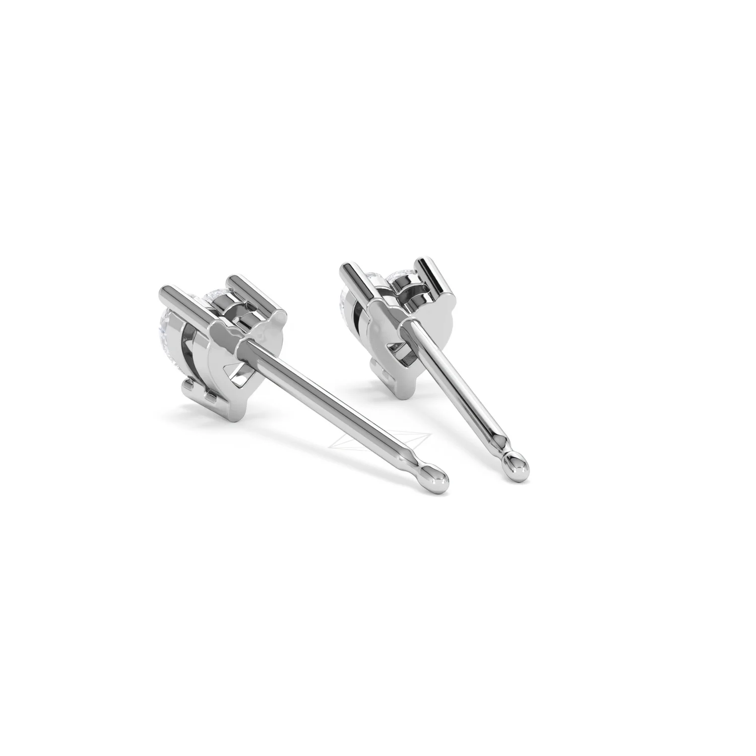 Naomi Heart Cut Lab Diamond Stud Earrings 0.50ct H/SI in 9K White Gold - Image 56