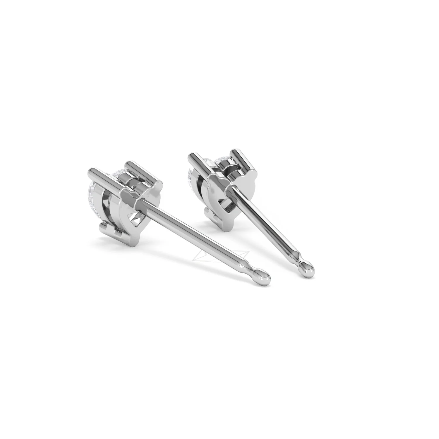 Naomi Heart Cut Lab Diamond Stud Earrings 0.50ct H/SI in 9K White Gold - Image 57