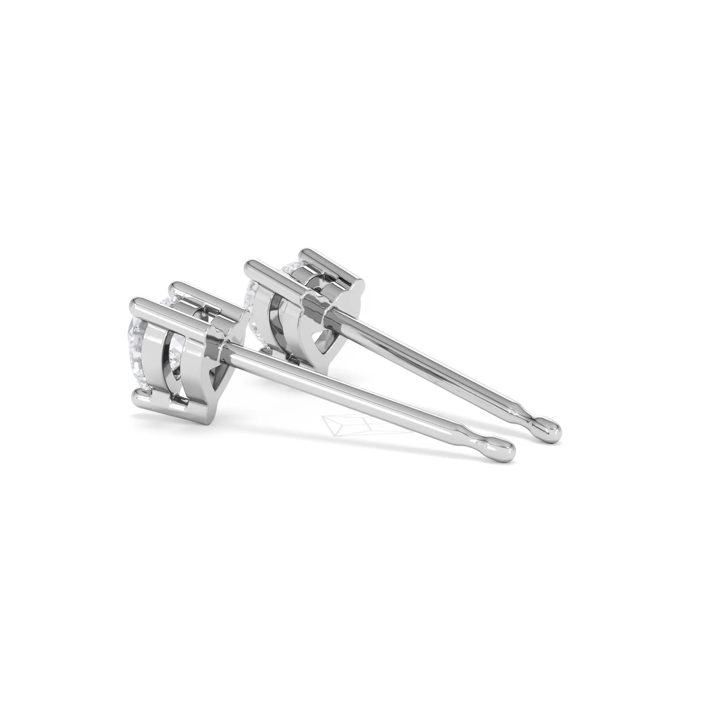 Naomi Heart Cut Lab Diamond Stud Earrings 0.50ct H/SI in 9K White Gold - Image 62