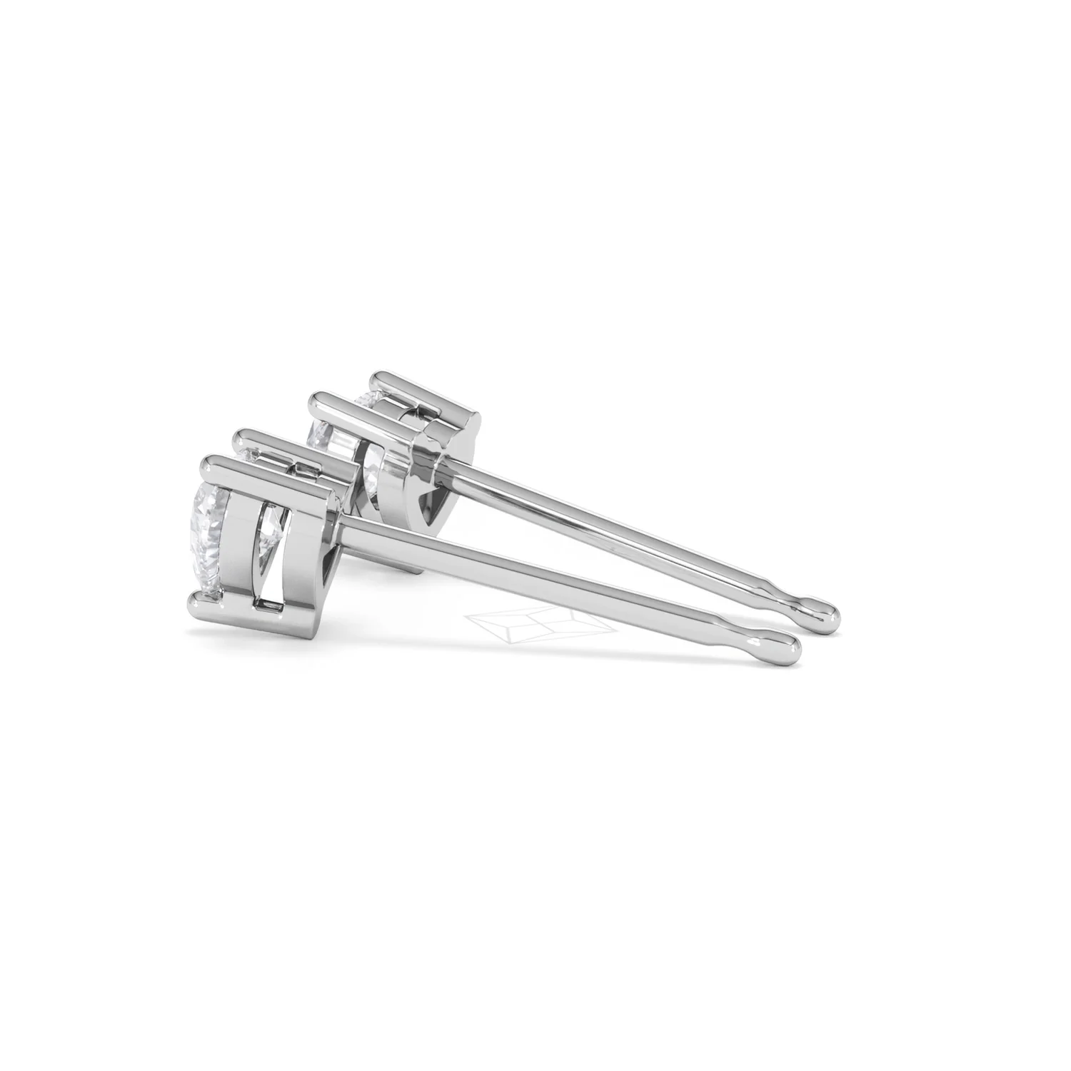 Naomi Heart Cut Lab Diamond Stud Earrings 0.50ct H/SI in 9K White Gold - Image 65
