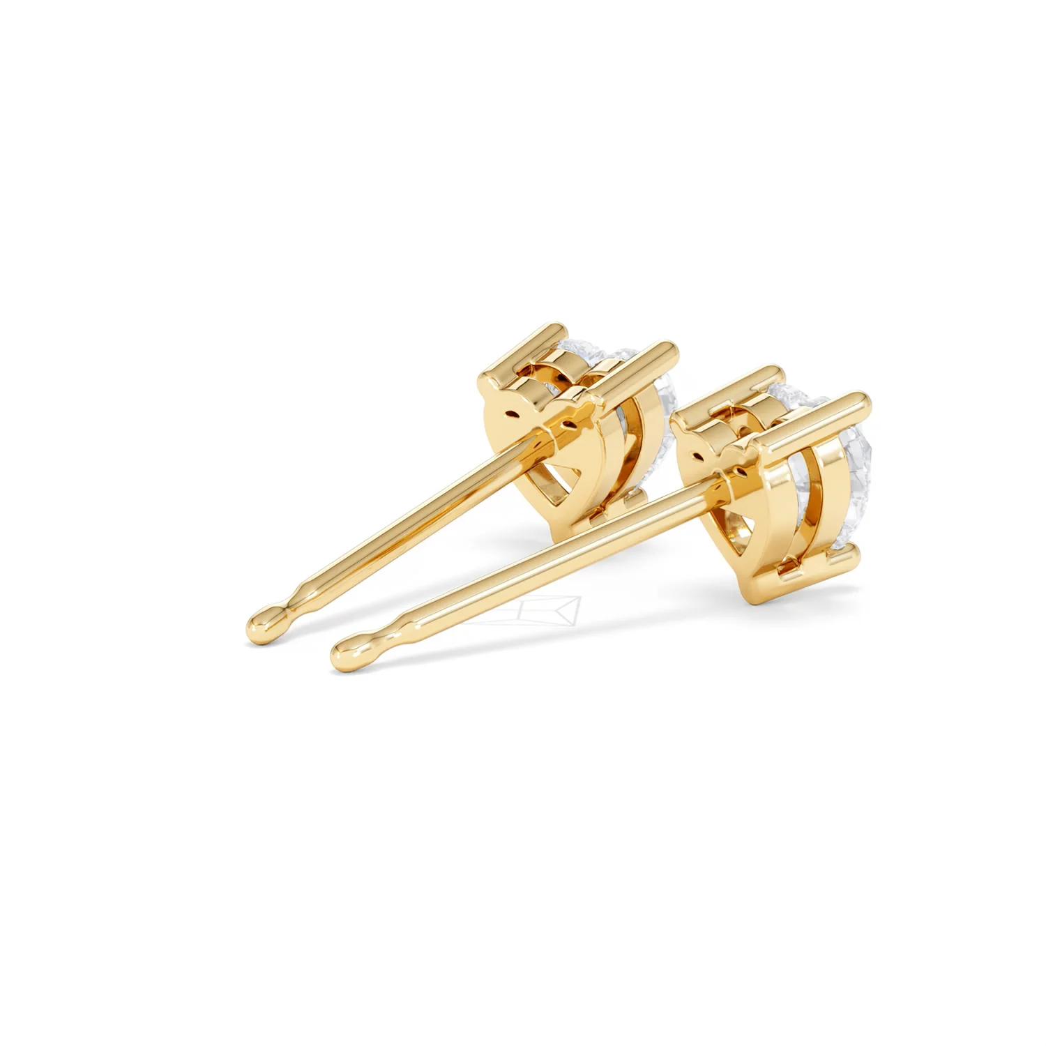 Naomi Heart Cut Lab Diamond Stud Earrings 1.00ct H/SI in 9K Gold - Image 39